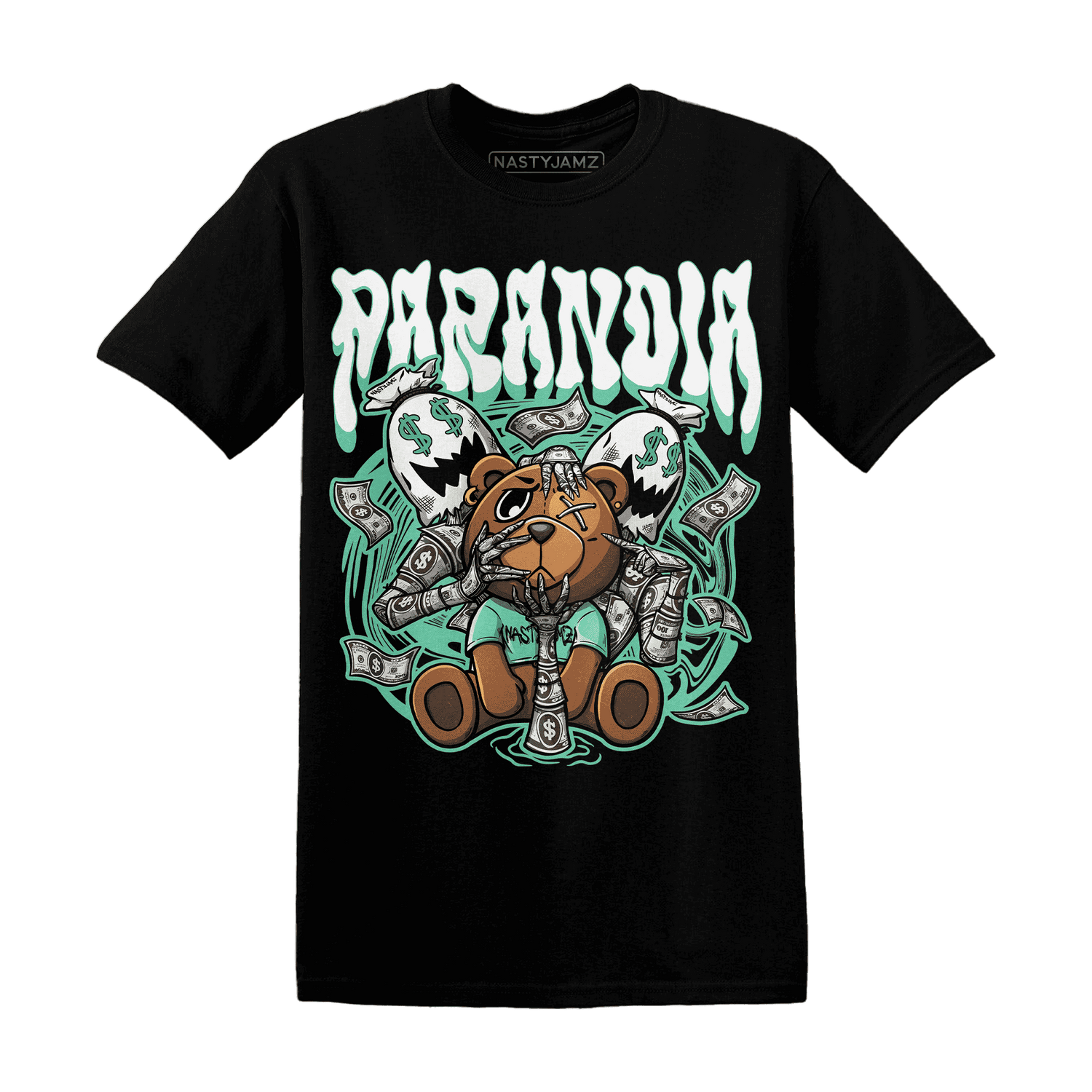 High OG Green Glow 1s T Shirt Match Paranoia Money BER - NastyJamz