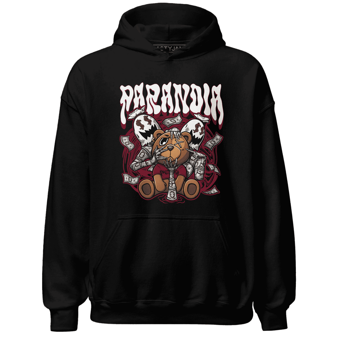 High White Team Red 1s Hoodie Match Paranoia Money BER - NastyJamz