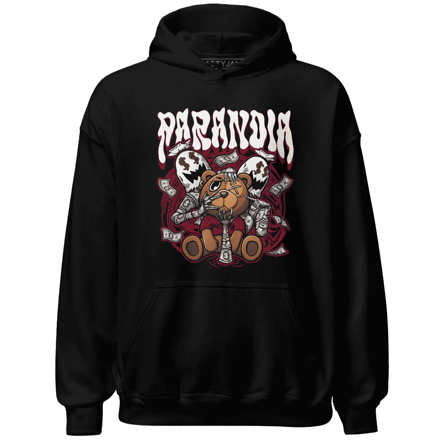 High White Team Red 1s Hoodie Match Paranoia Money BER - NastyJamz