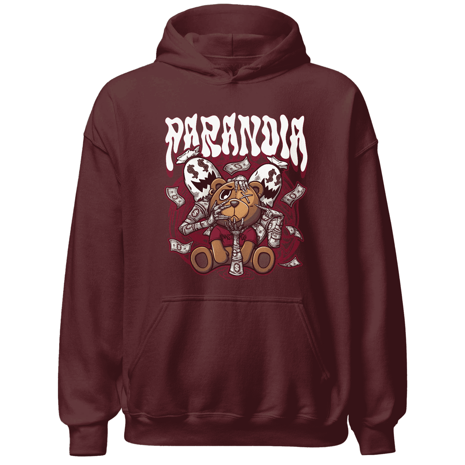 High White Team Red 1s Hoodie Match Paranoia Money BER - NastyJamz