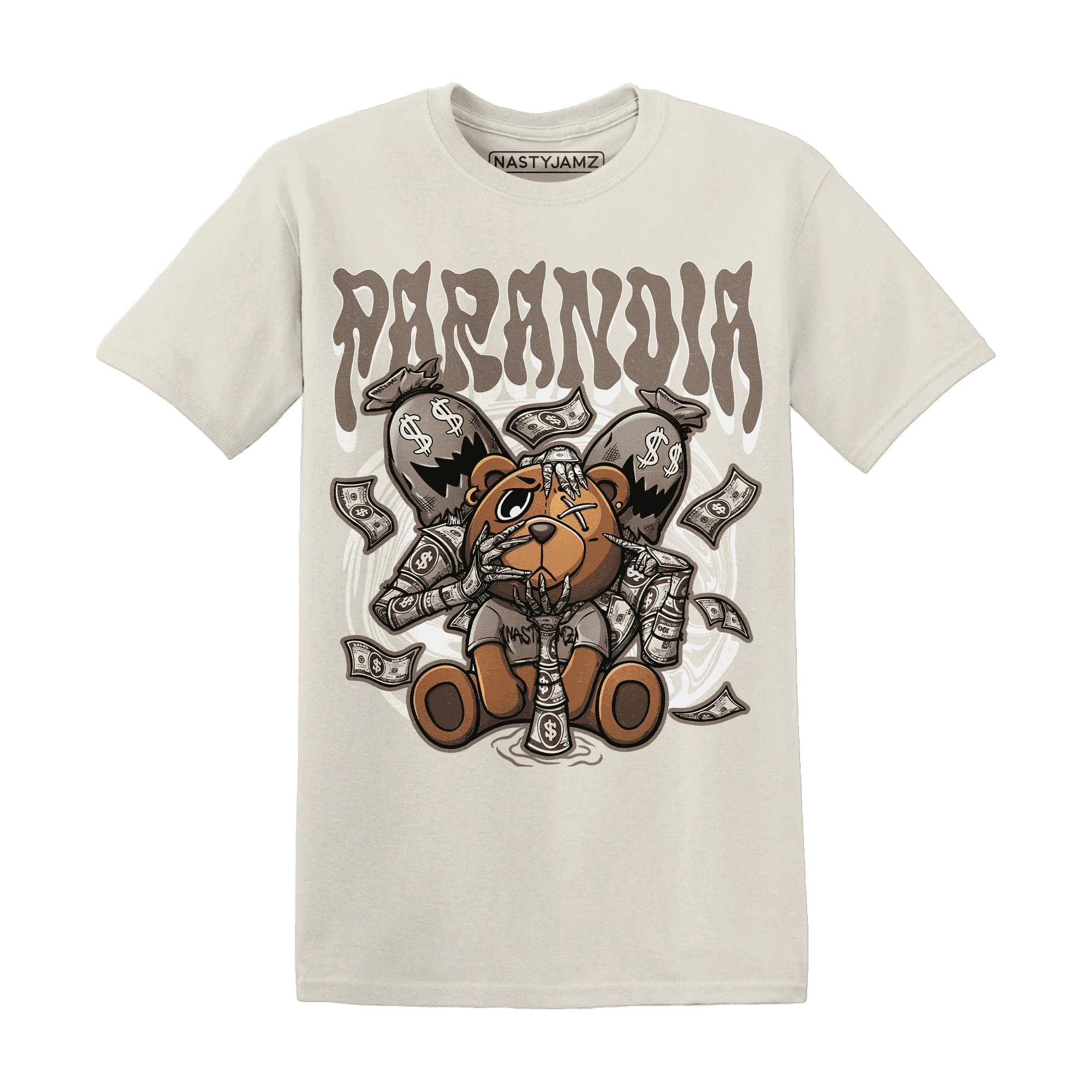 NastyJamz-Low-Mocha-1s-T-Shirt-Match-Paranoia-Money-BER