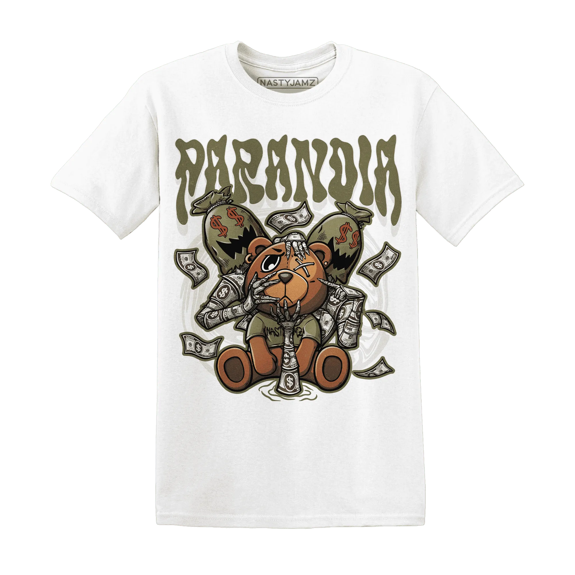 NastyJamz-Medium-Olive-1s-T-Shirt-Match-Paranoia-Money-BER