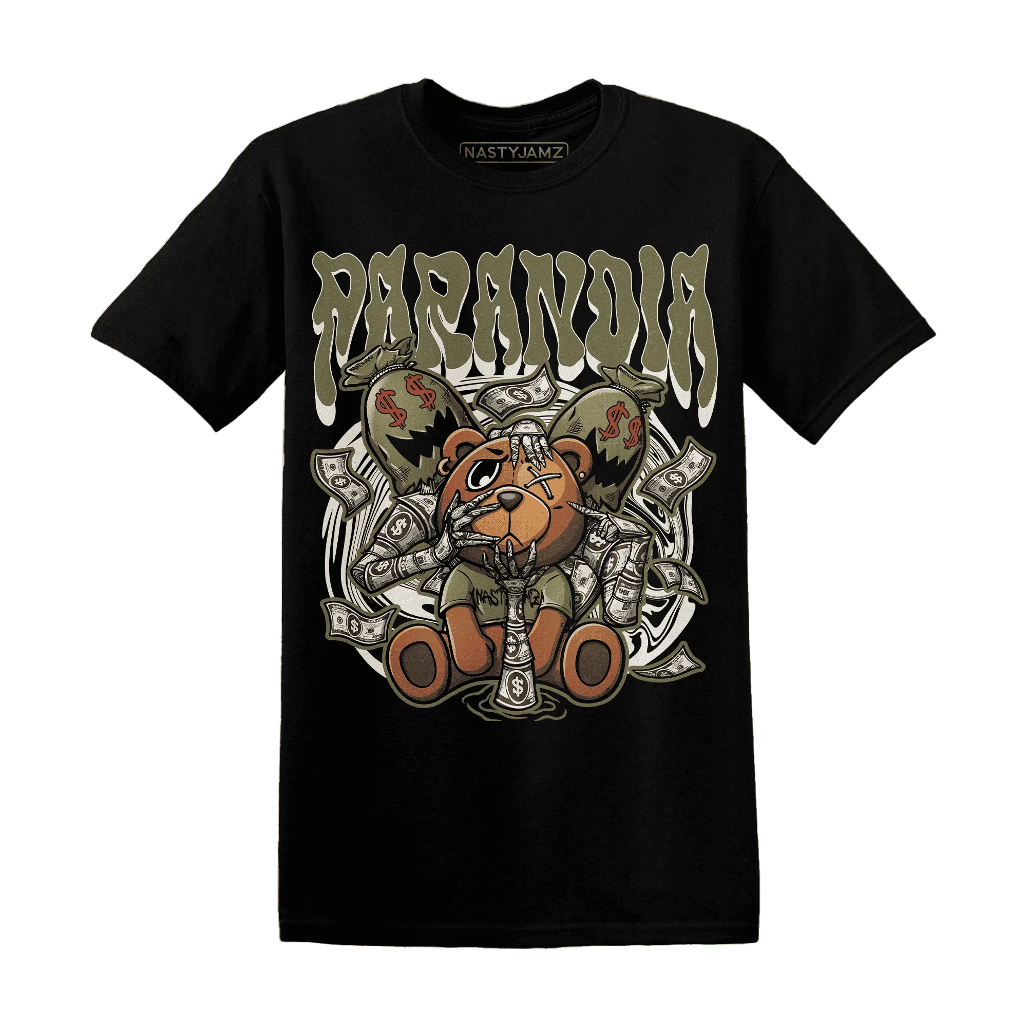 NastyJamz-Medium-Olive-1s-T-Shirt-Match-Paranoia-Money-BER