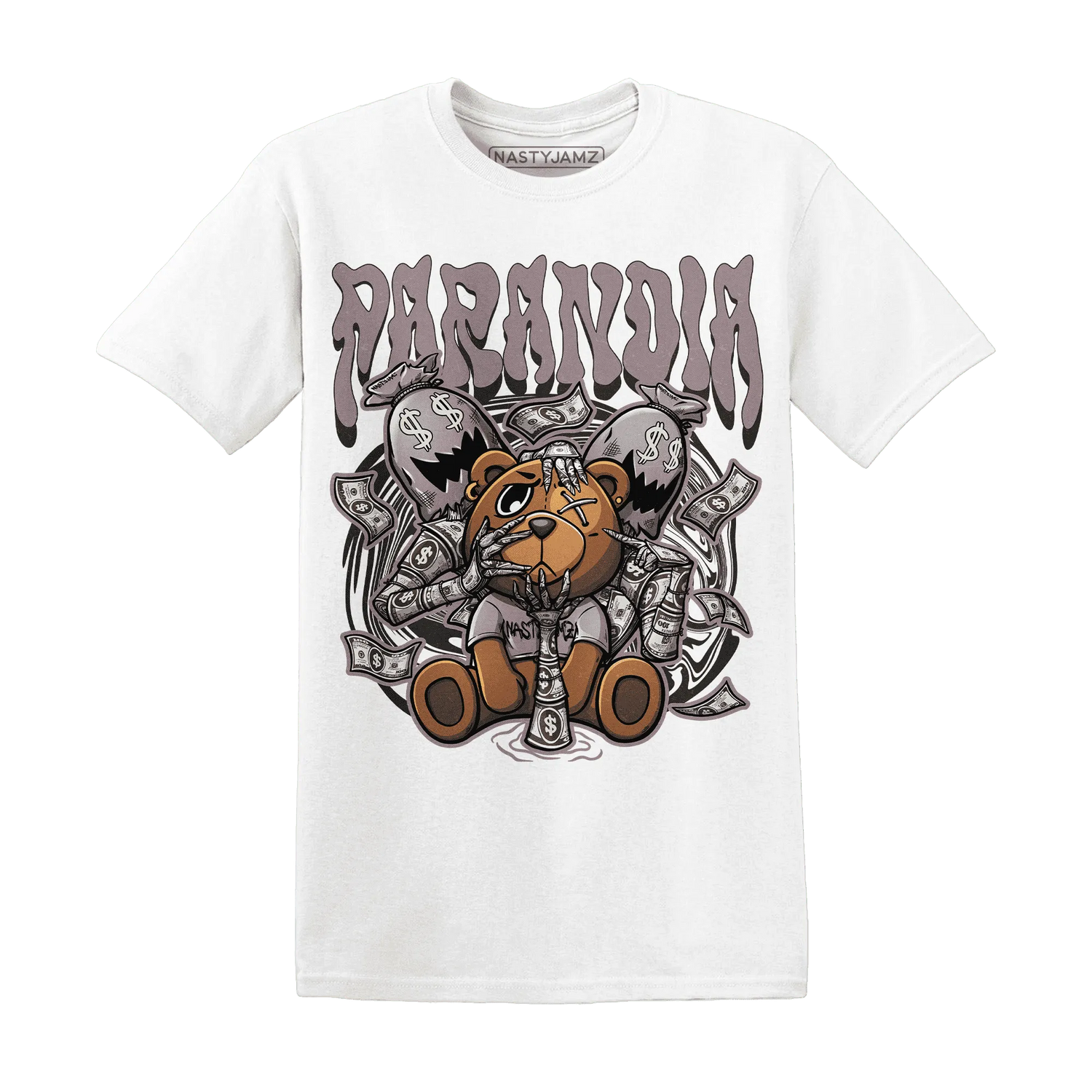 NastyJamz-Black-Violet-Ore-3s-T-Shirt-Match-Paranoia-Money-BER