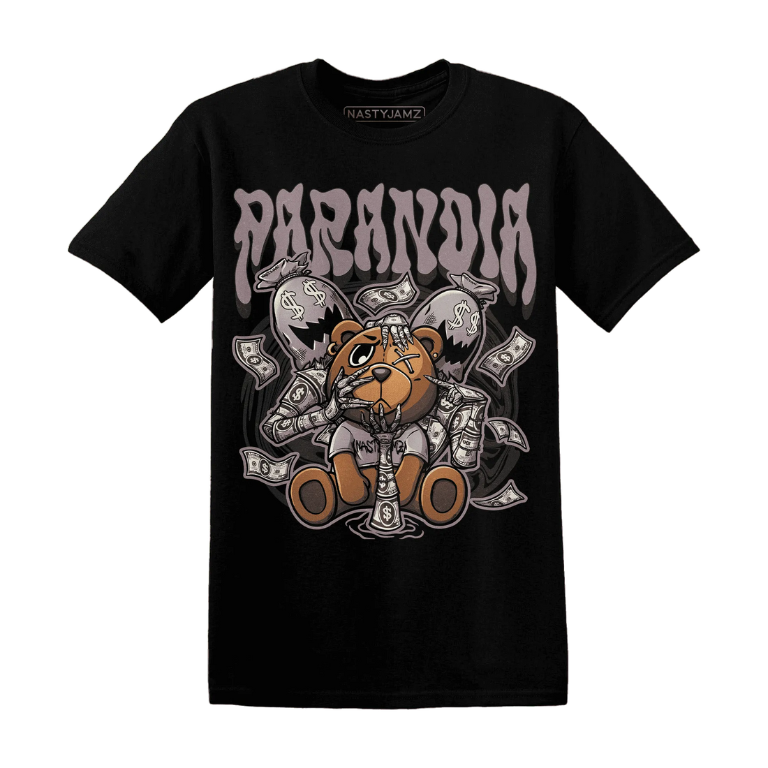 NastyJamz-Black-Violet-Ore-3s-T-Shirt-Match-Paranoia-Money-BER