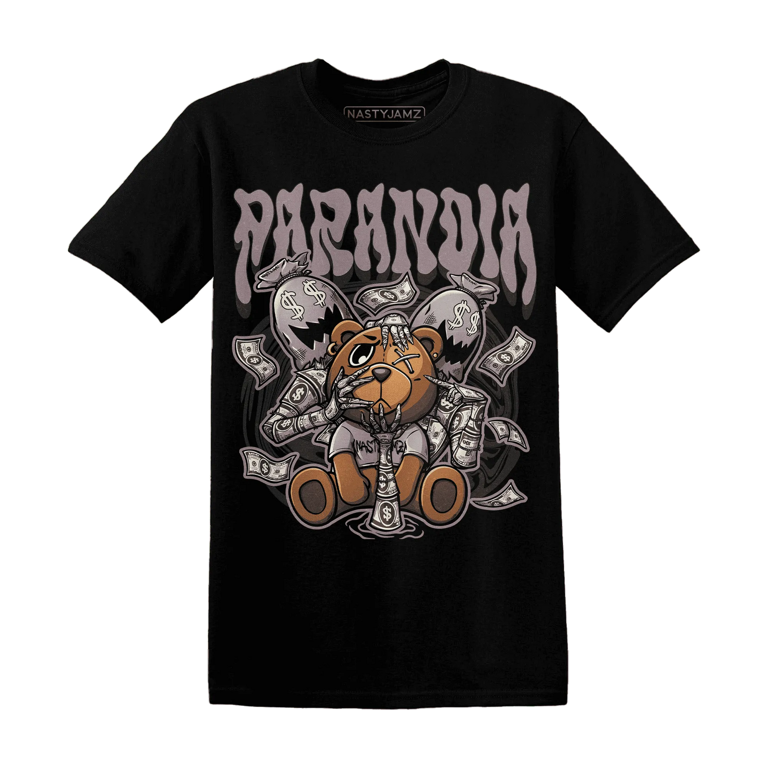 NastyJamz-Black-Violet-Ore-3s-T-Shirt-Match-Paranoia-Money-BER