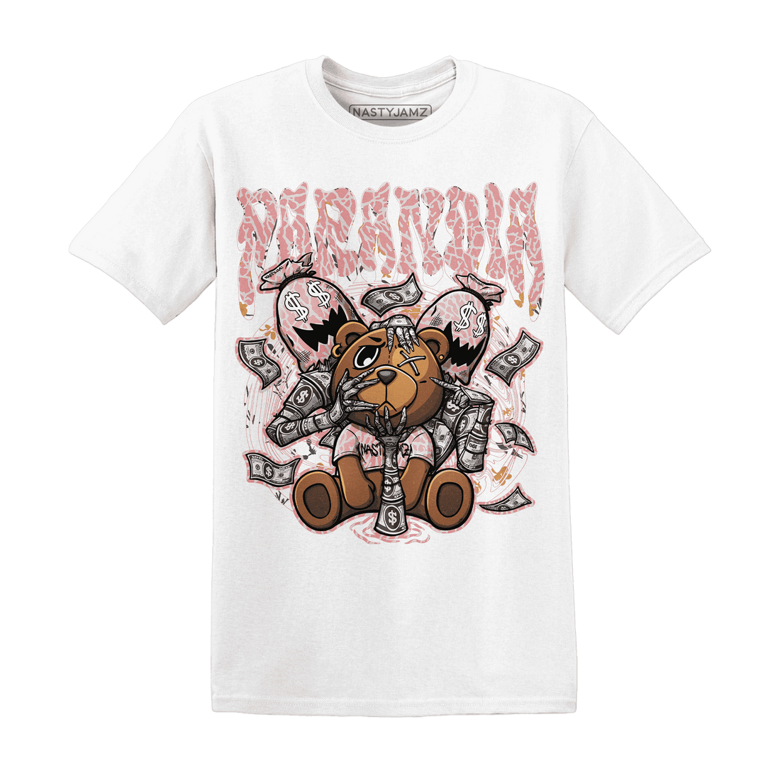 Red Stardust 3s T Shirt Match Paranoia Money BER - NastyJamz