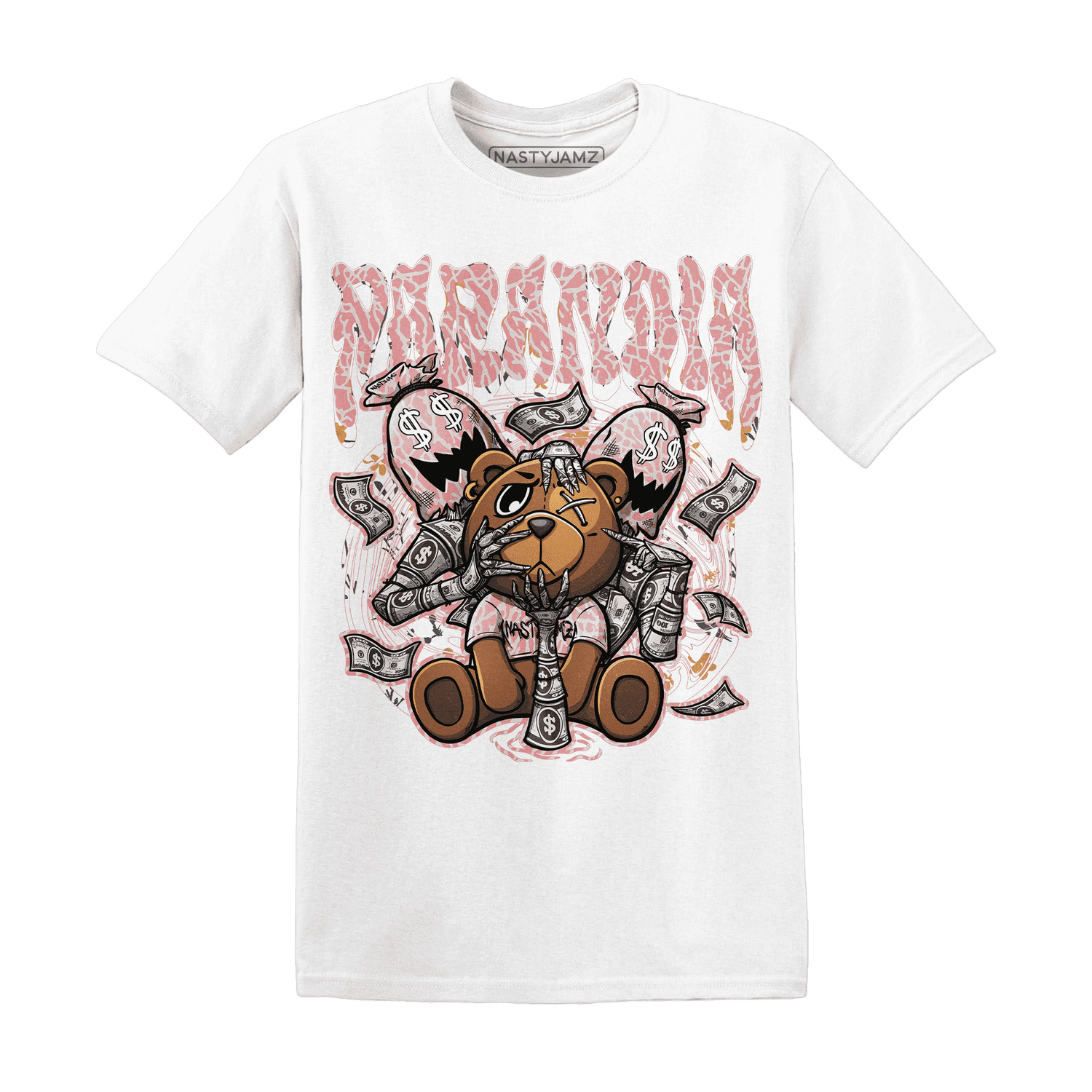 Red Stardust 3s T Shirt Match Paranoia Money BER - NastyJamz