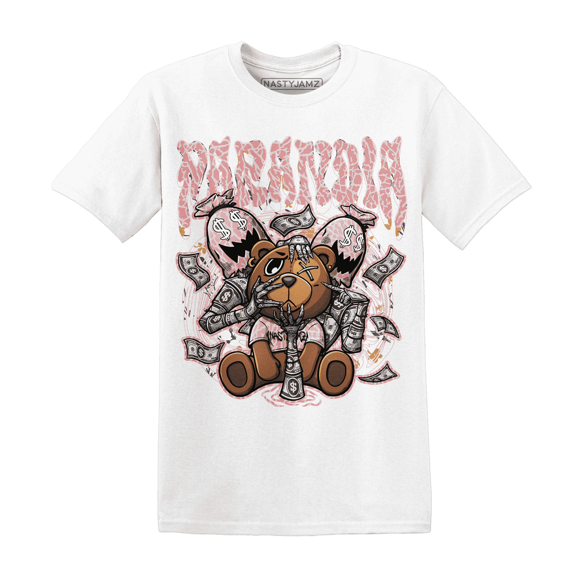 Red Stardust 3s T Shirt Match Paranoia Money BER - NastyJamz