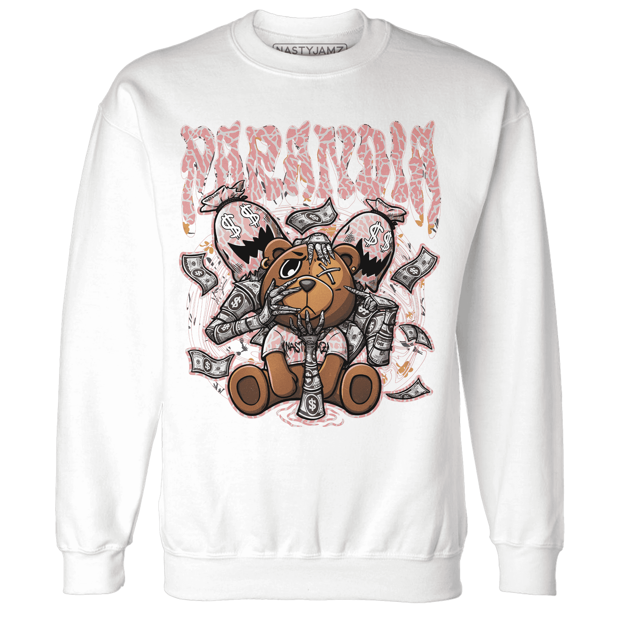 Red Stardust 3s Sweatshirt Match Paranoia Money BER - NastyJamz