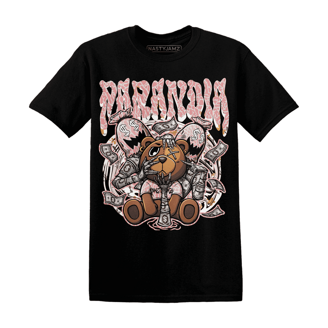 Red Stardust 3s T Shirt Match Paranoia Money BER - NastyJamz
