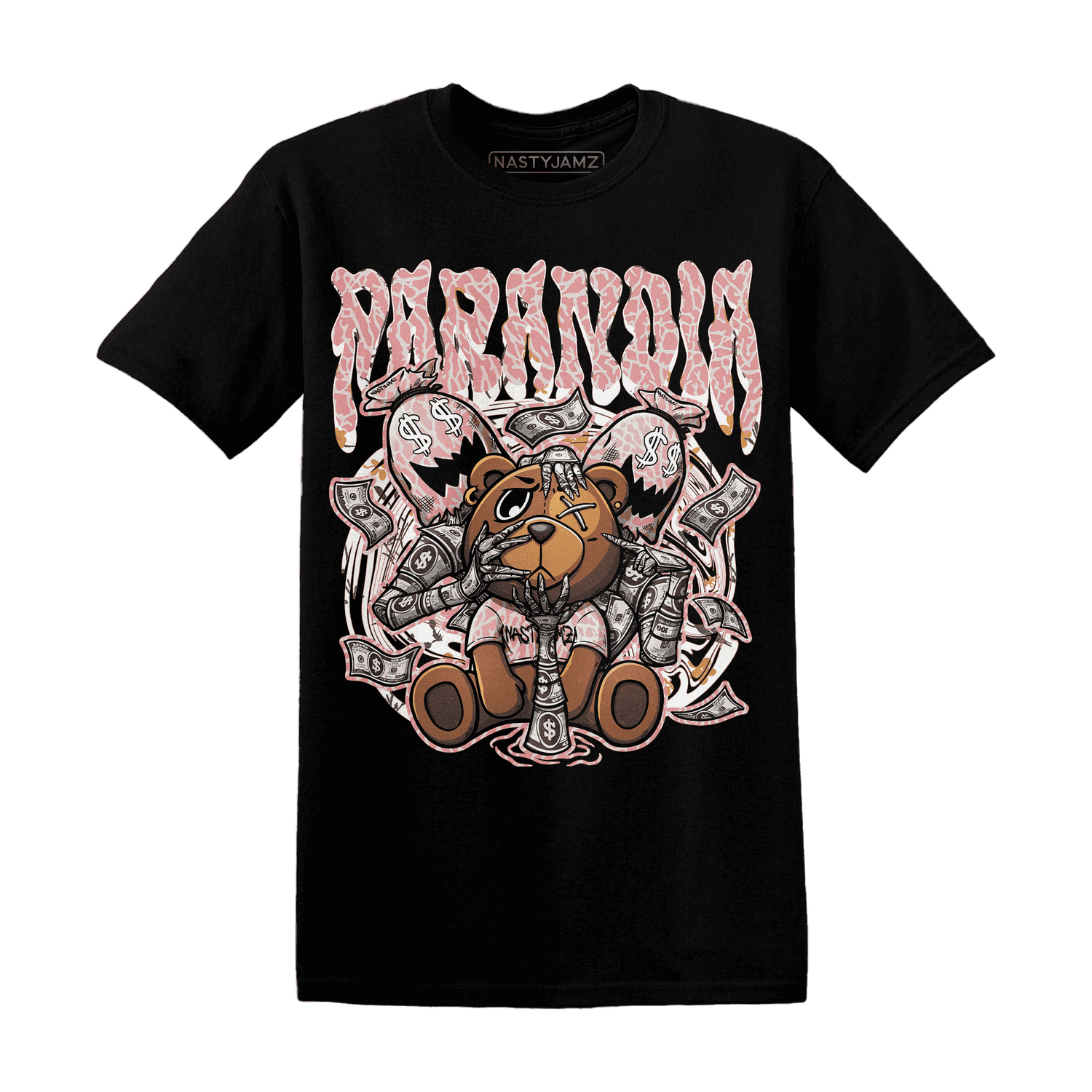 Red Stardust 3s T Shirt Match Paranoia Money BER - NastyJamz