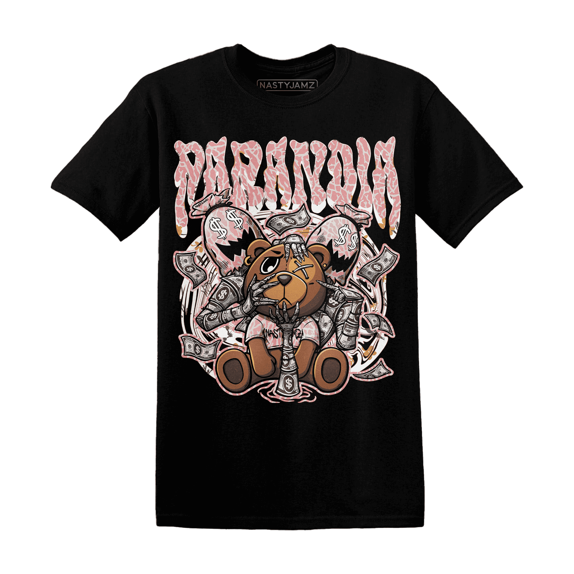 Red Stardust 3s T Shirt Match Paranoia Money BER - NastyJamz