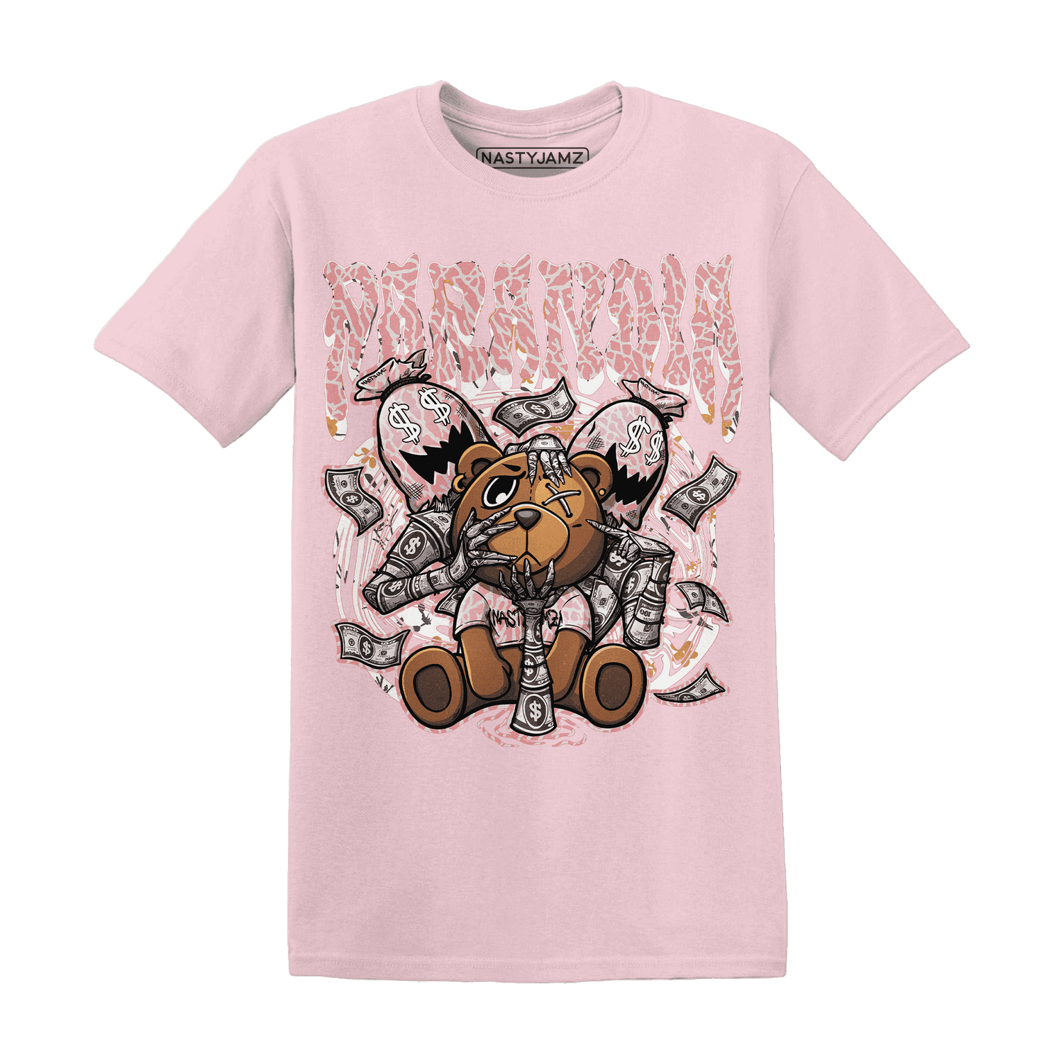 Red Stardust 3s T Shirt Match Paranoia Money BER - NastyJamz