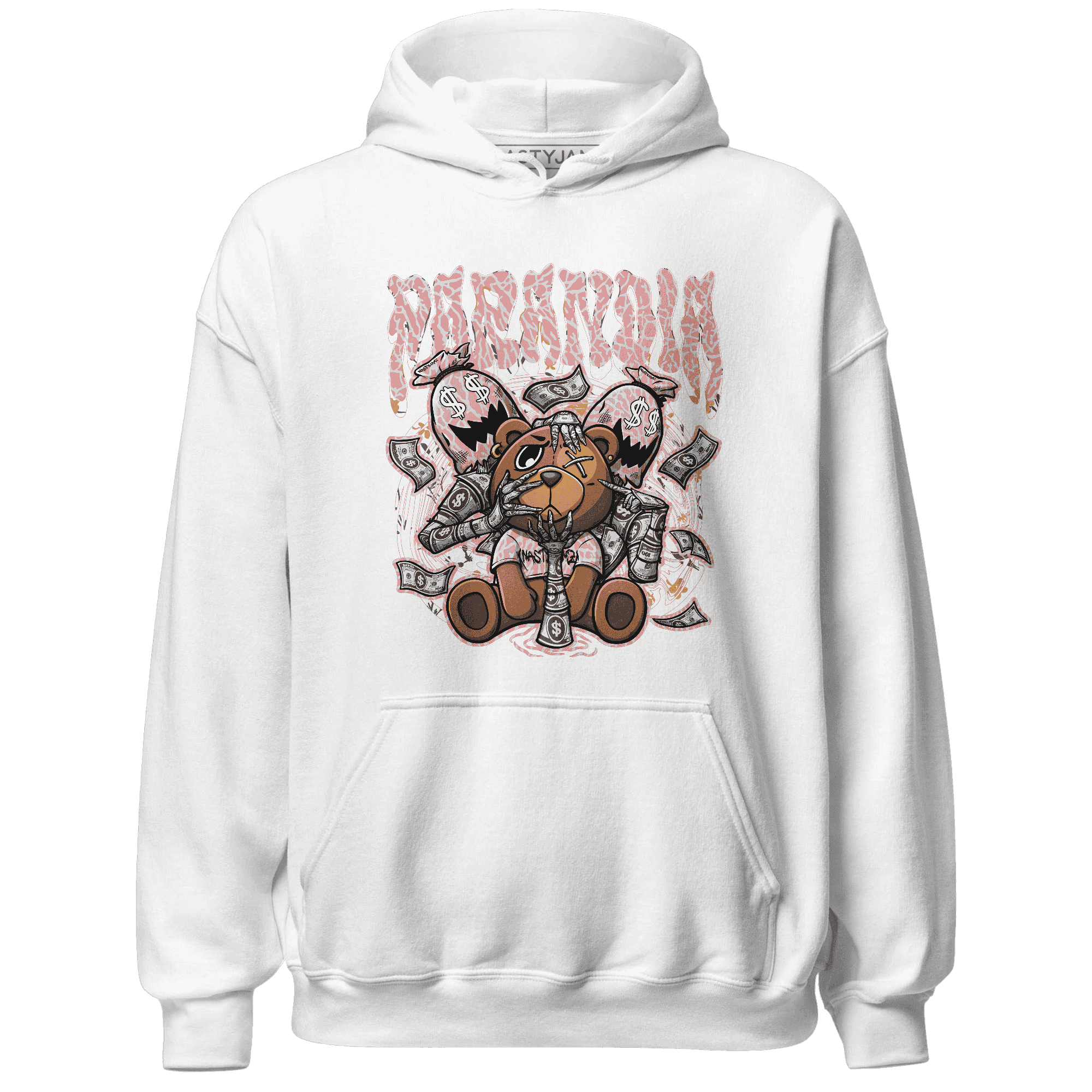 Red Stardust 3s Hoodie Match Paranoia Money BER - NastyJamz