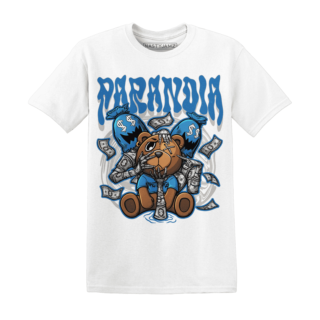 Industrial Blue 4s T Shirt Match Paranoia Money BER - NastyJamz