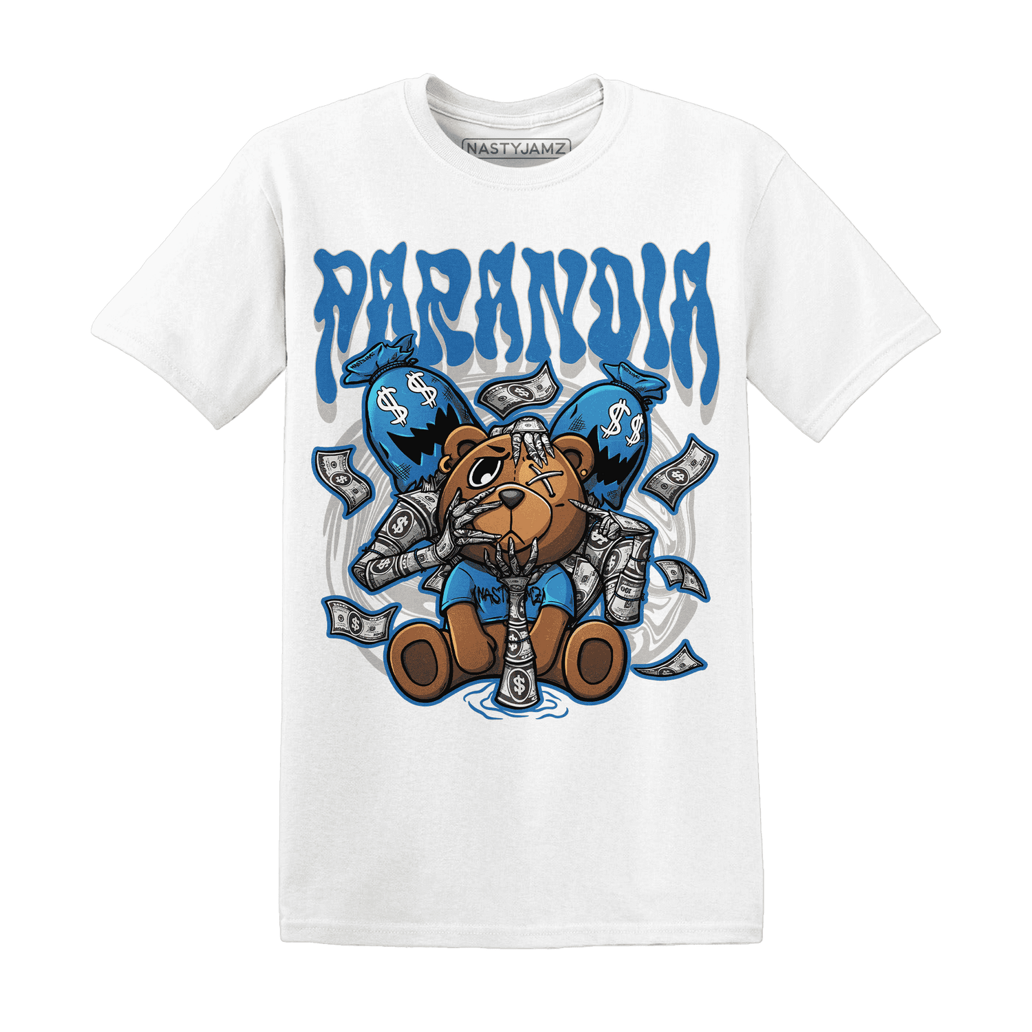 Industrial Blue 4s T Shirt Match Paranoia Money BER - NastyJamz