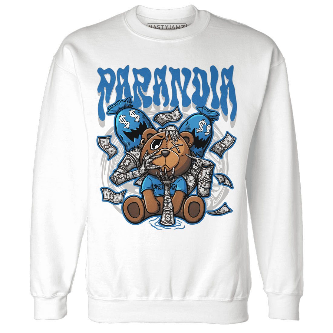 Industrial Blue 4s Sweatshirt Match Paranoia Money BER - NastyJamz