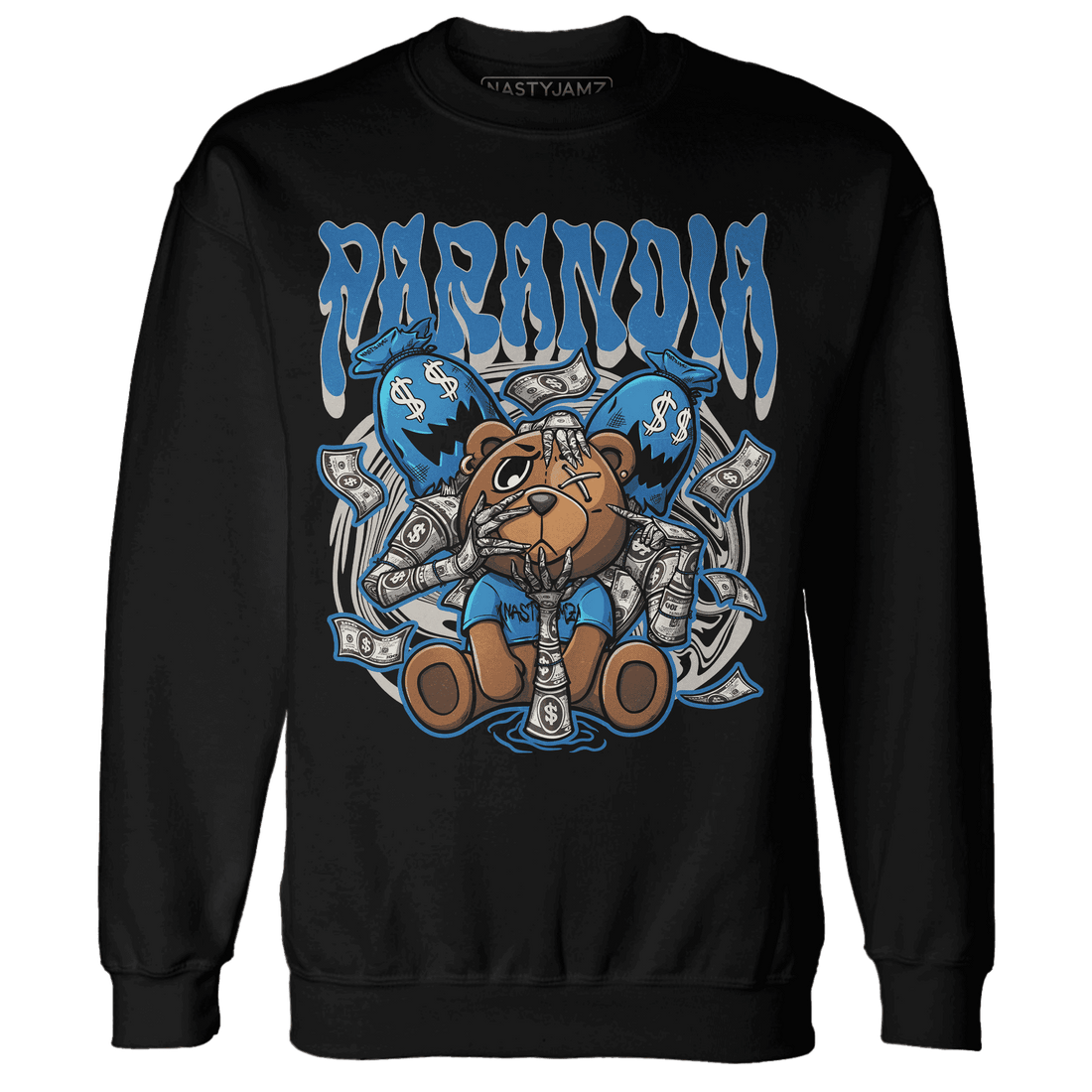 Industrial Blue 4s Sweatshirt Match Paranoia Money BER - NastyJamz