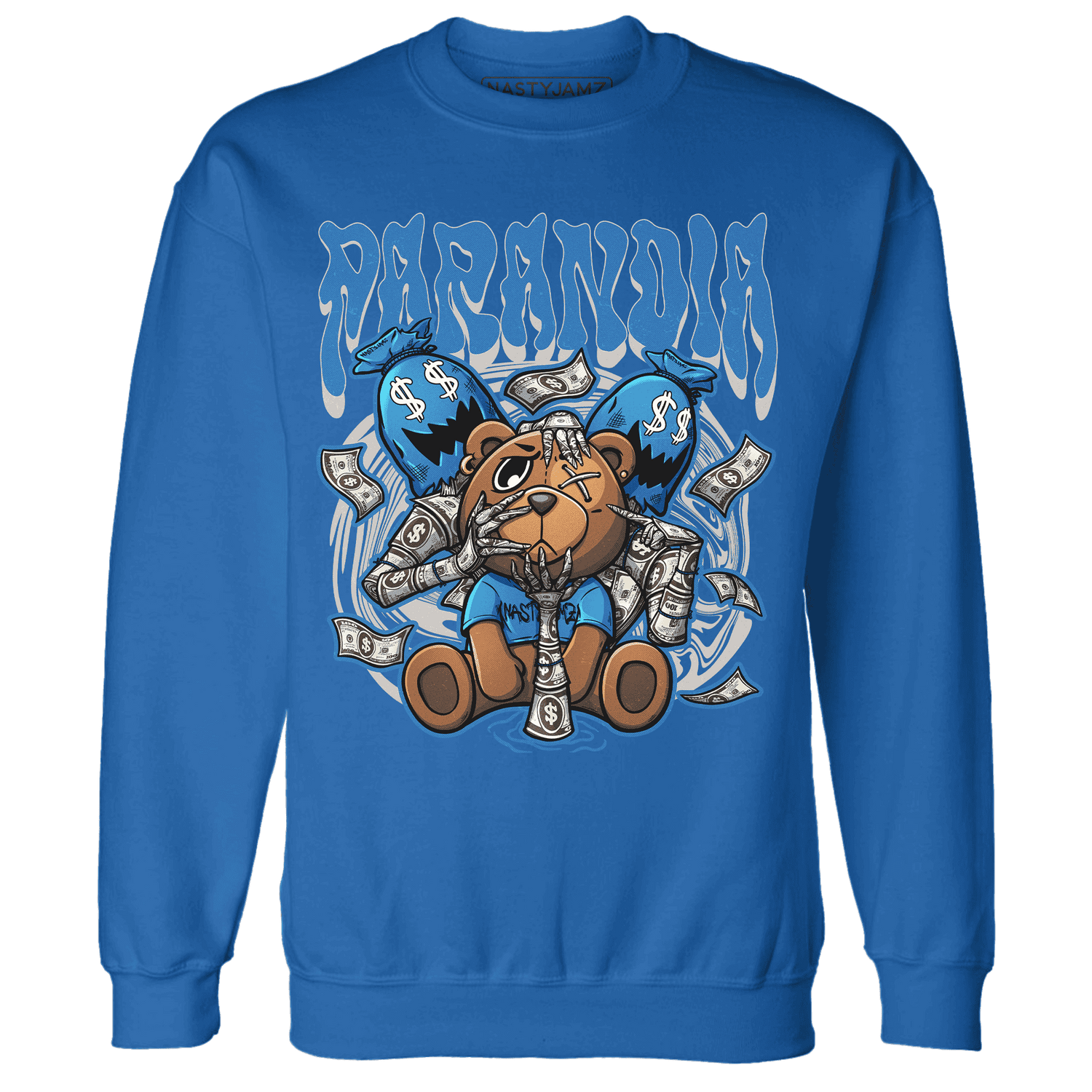 Industrial Blue 4s Sweatshirt Match Paranoia Money BER - NastyJamz