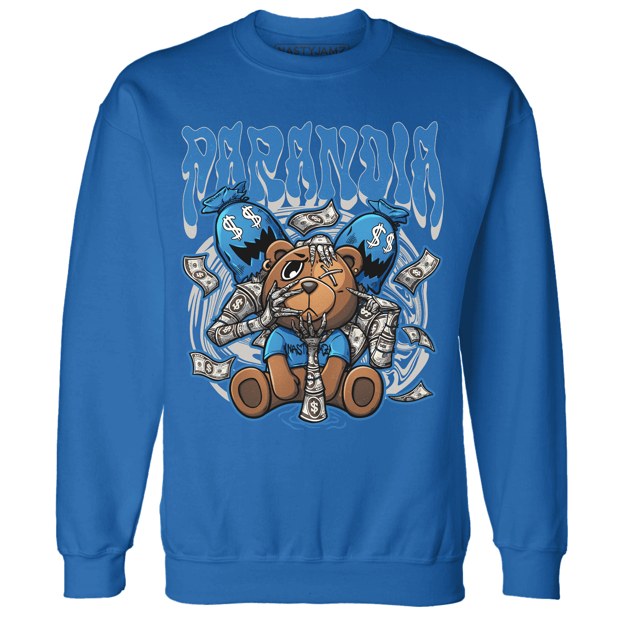 Industrial Blue 4s Sweatshirt Match Paranoia Money BER - NastyJamz