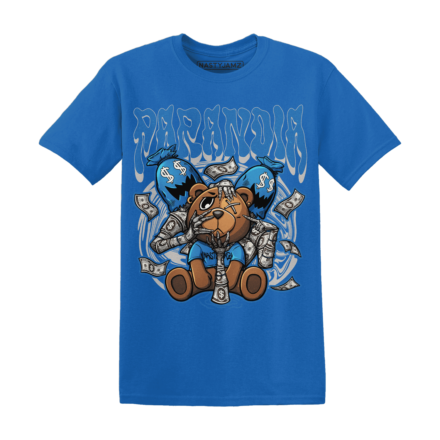 Industrial Blue 4s T Shirt Match Paranoia Money BER - NastyJamz