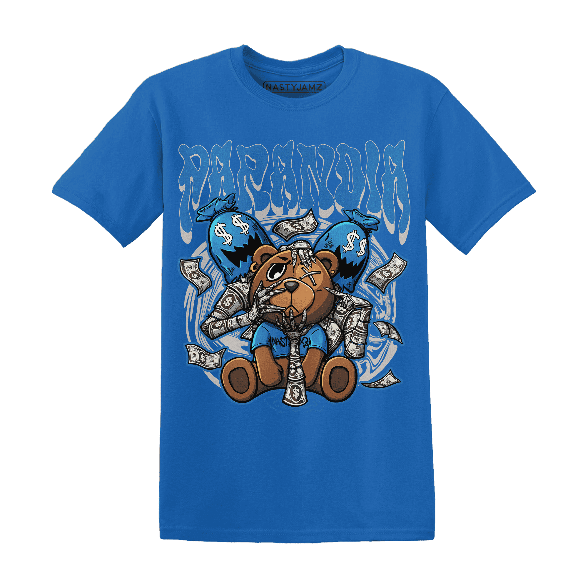 Industrial Blue 4s T Shirt Match Paranoia Money BER - NastyJamz