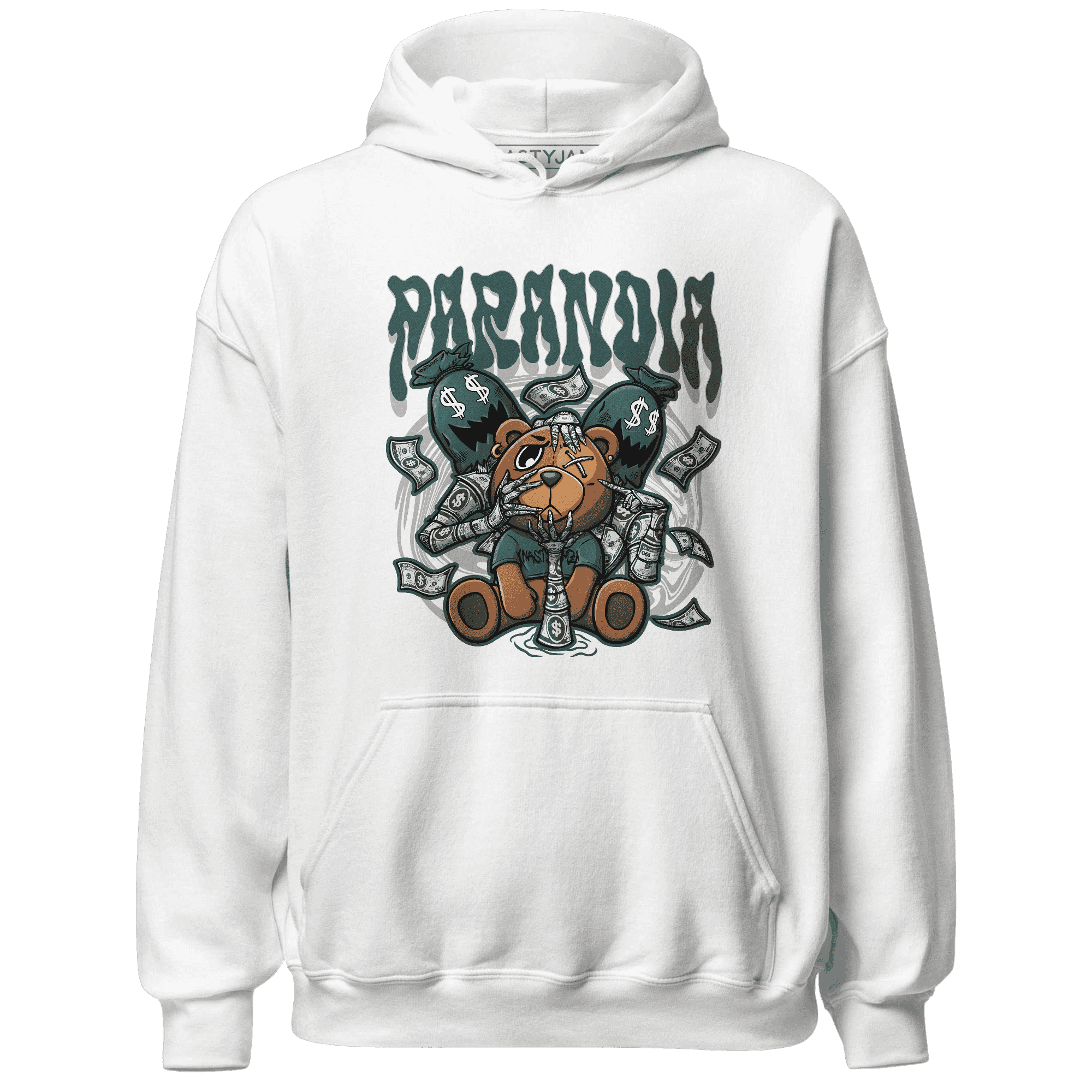 Oxidized Green 4s Hoodie Match Paranoia Money BER - NastyJamz