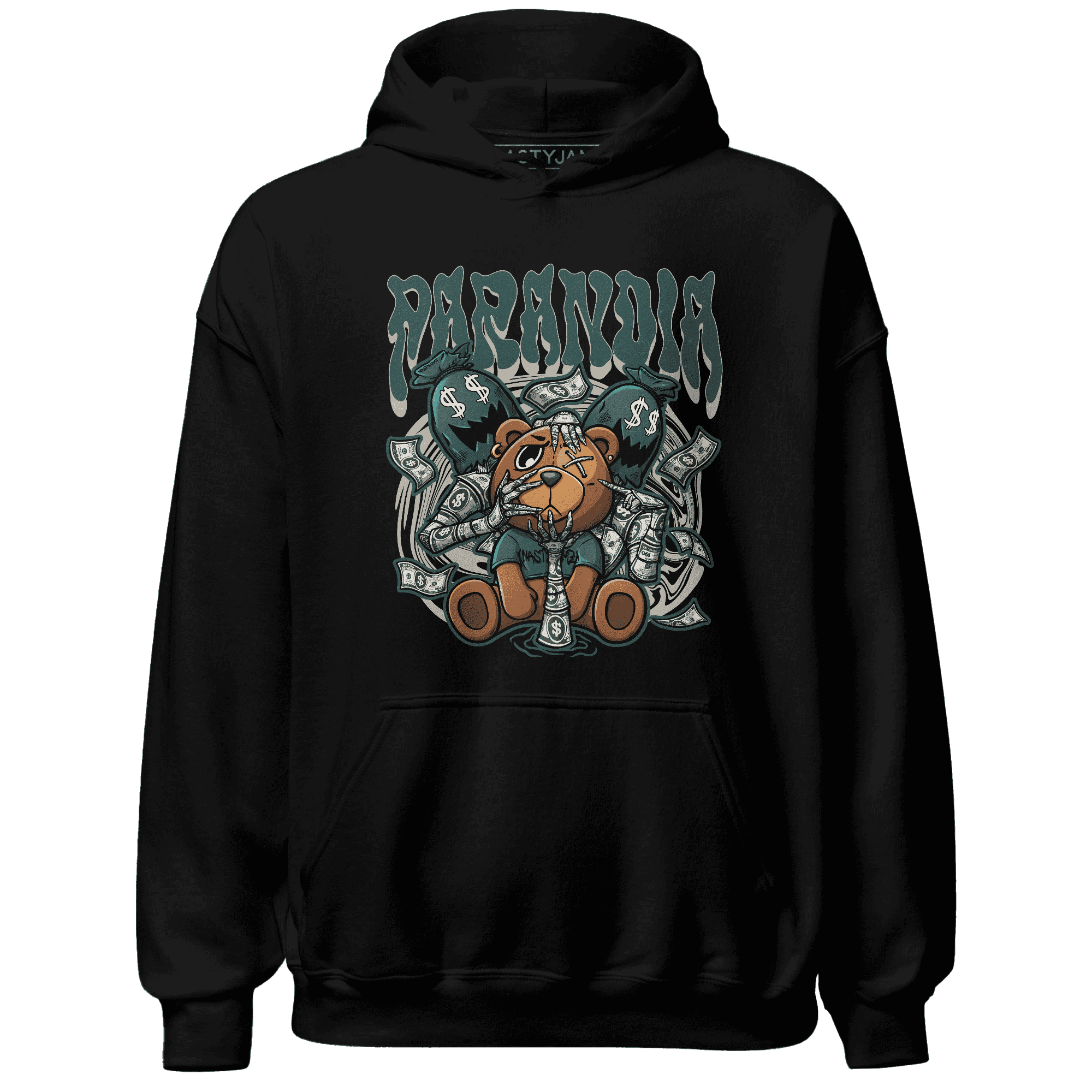 Oxidized Green 4s Hoodie Match Paranoia Money BER - NastyJamz