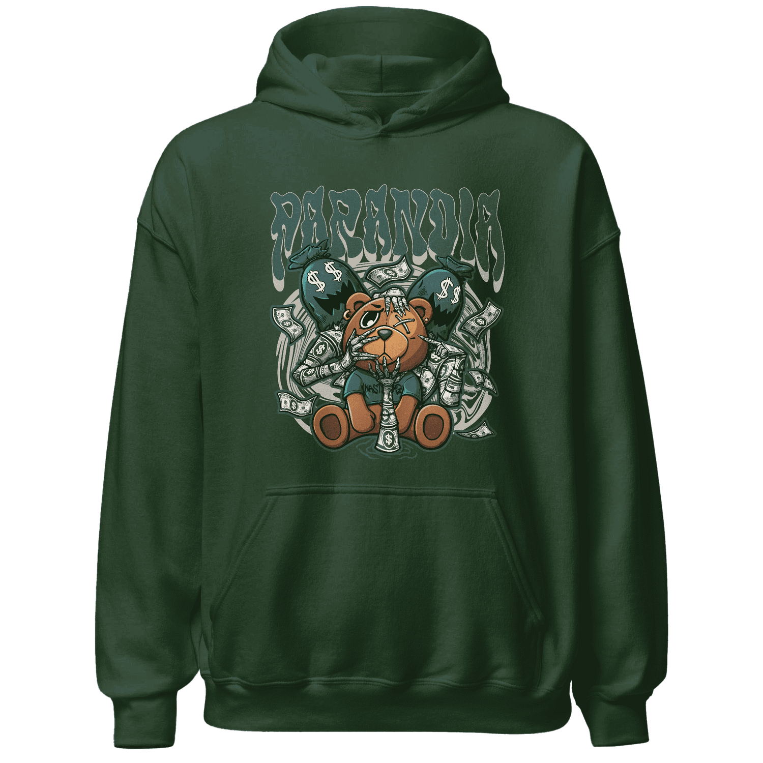 Oxidized Green 4s Hoodie Match Paranoia Money BER - NastyJamz