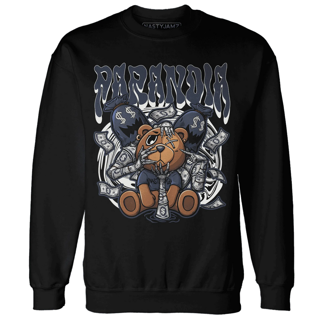 White-Navy-6s-Sweatshirt-Match-Paranoia-Money-BER