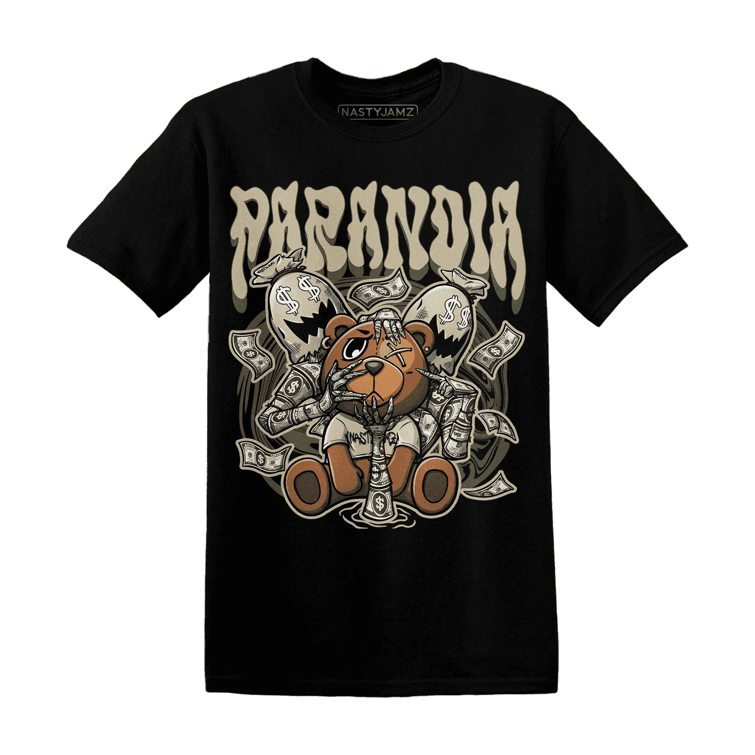 AM-1-Essential-Premium-NastyJamz-T-Shirt-Match-Paranoia-Money-BER