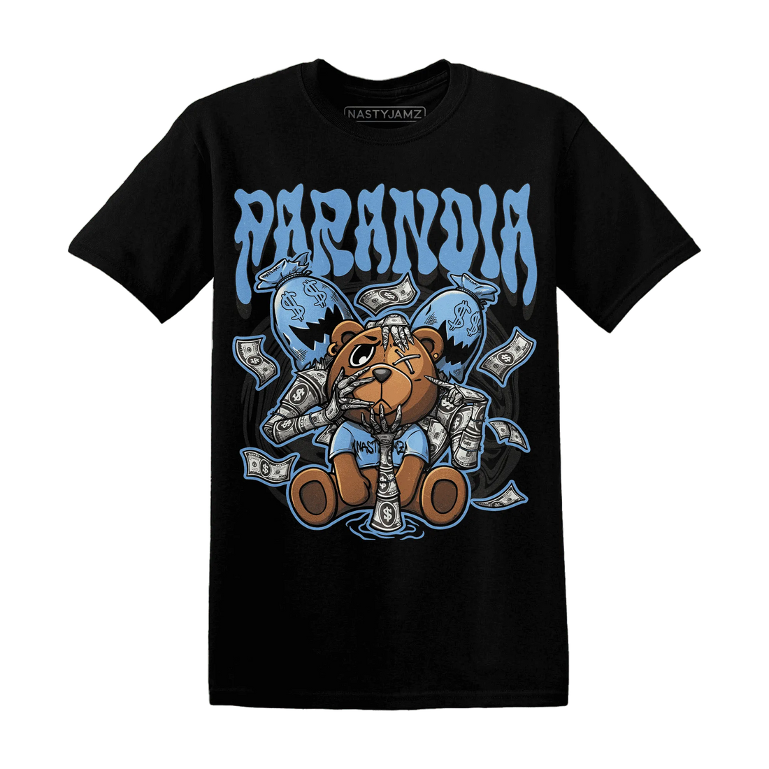 NastyJamz-AM-Plus-Black-Univercitii-Blue-T-Shirt-Match-Paranoia-Money-BER
