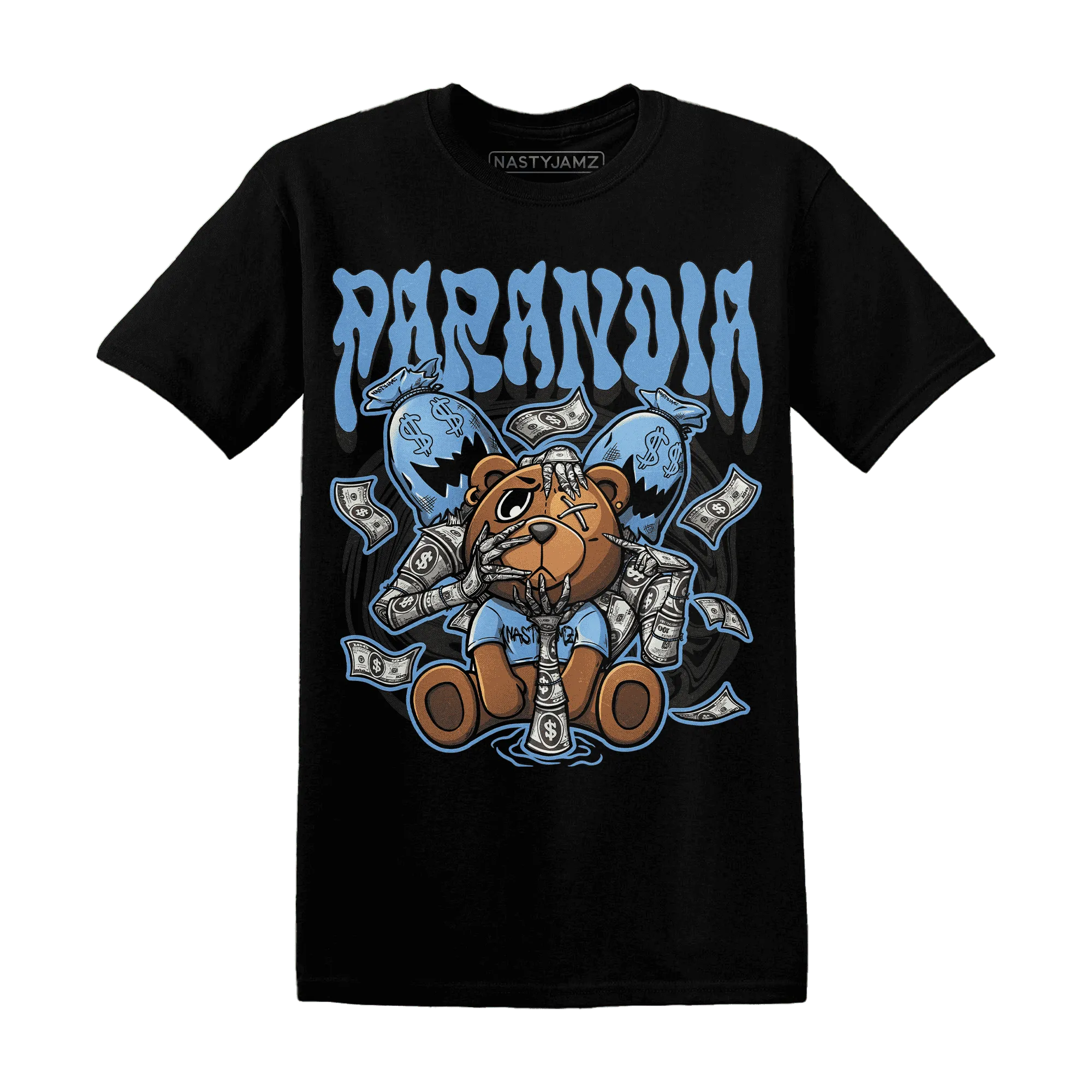 NastyJamz-AM-Plus-Black-Univercitii-Blue-T-Shirt-Match-Paranoia-Money-BER