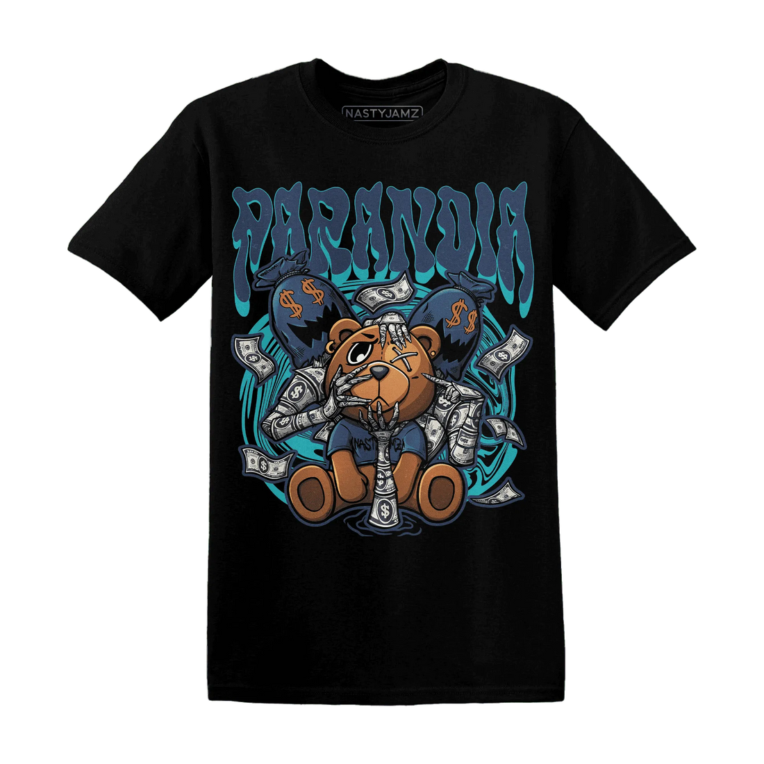 NastyJamz-AM-Plus-Drift-Midnight-Navy-Total-Orange-Dusty-Cactus-T-Shirt-Match-Paranoia-Money-BER