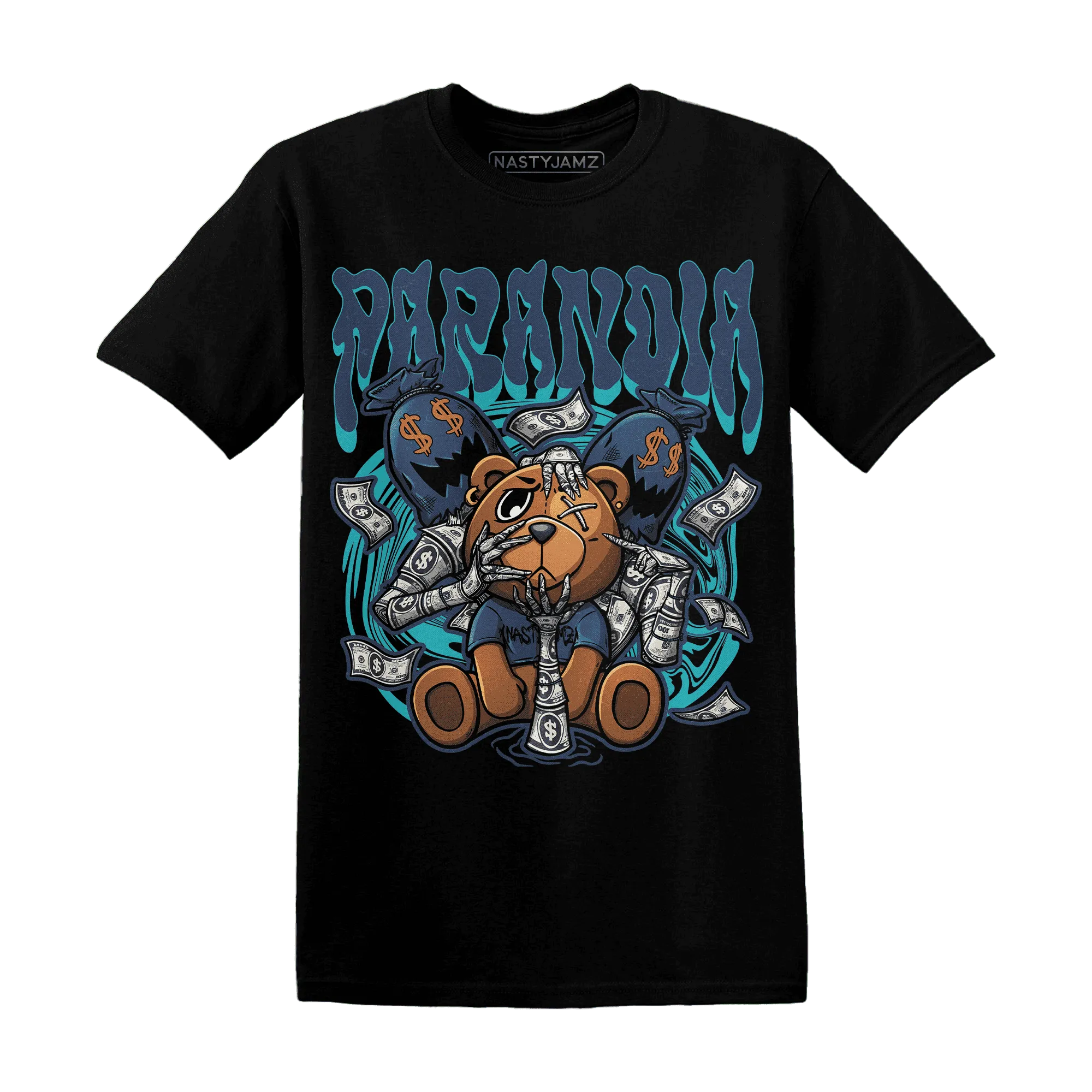 NastyJamz-AM-Plus-Drift-Midnight-Navy-Total-Orange-Dusty-Cactus-T-Shirt-Match-Paranoia-Money-BER