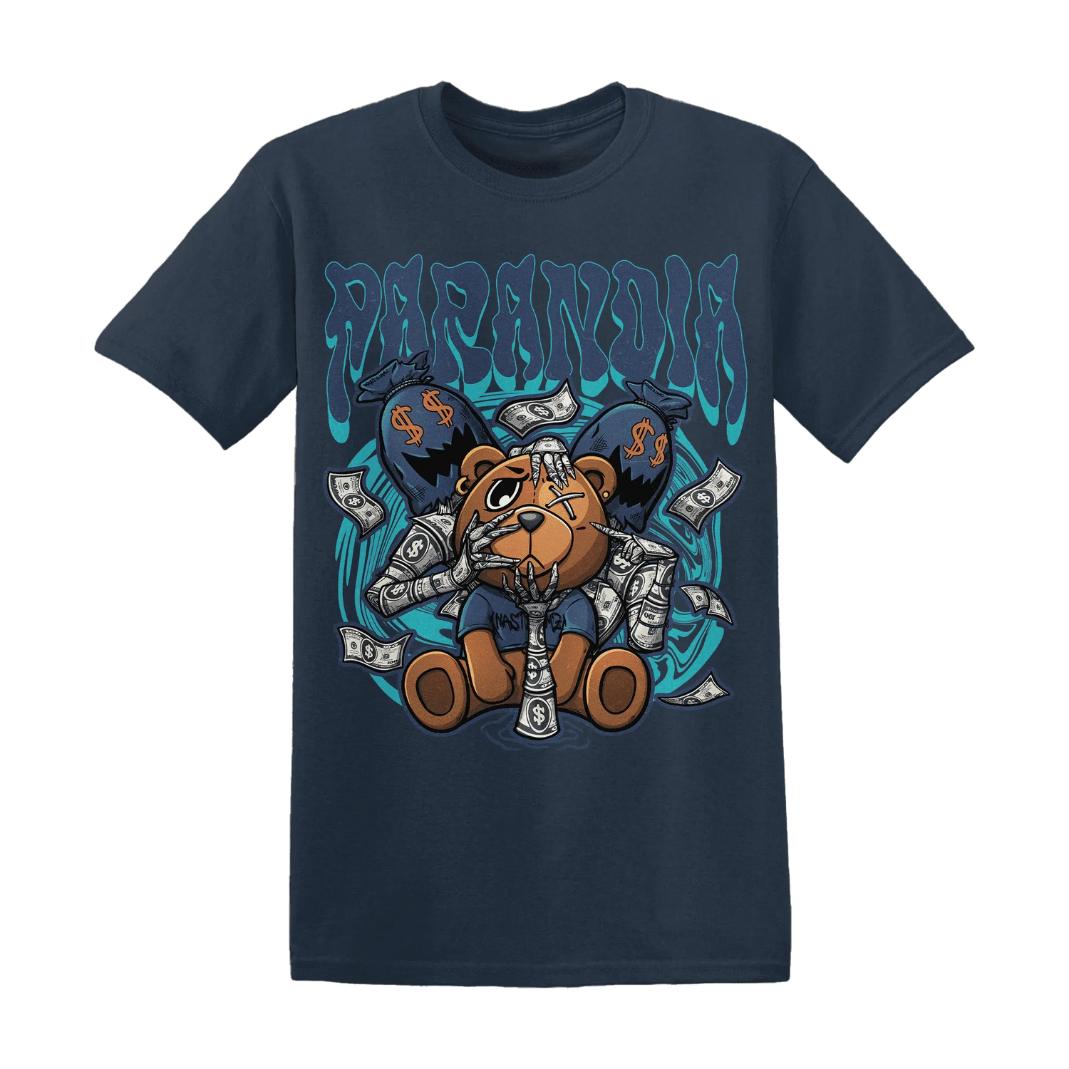 NastyJamz-AM-Plus-Drift-Midnight-Navy-Total-Orange-Dusty-Cactus-T-Shirt-Match-Paranoia-Money-BER