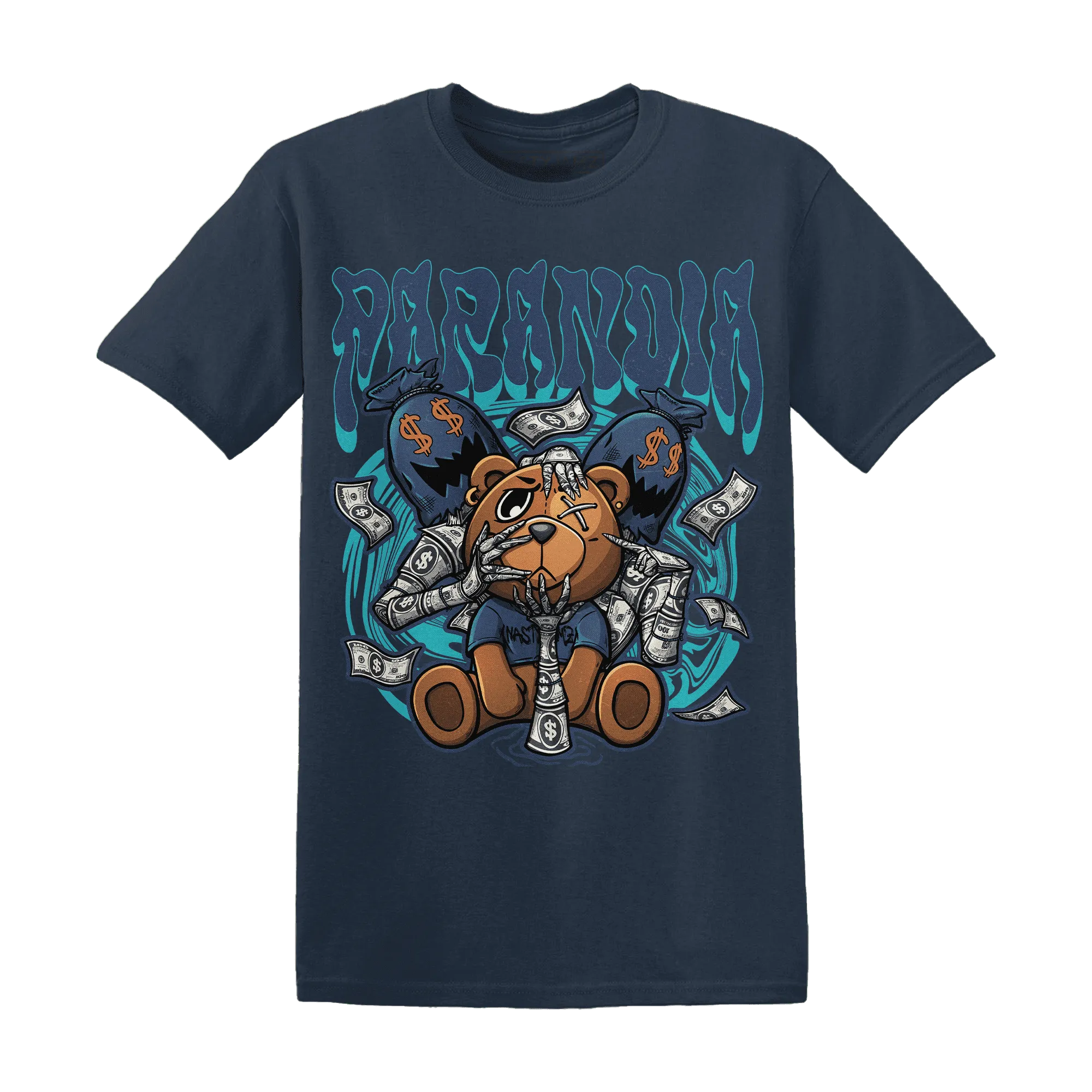 NastyJamz-AM-Plus-Drift-Midnight-Navy-Total-Orange-Dusty-Cactus-T-Shirt-Match-Paranoia-Money-BER