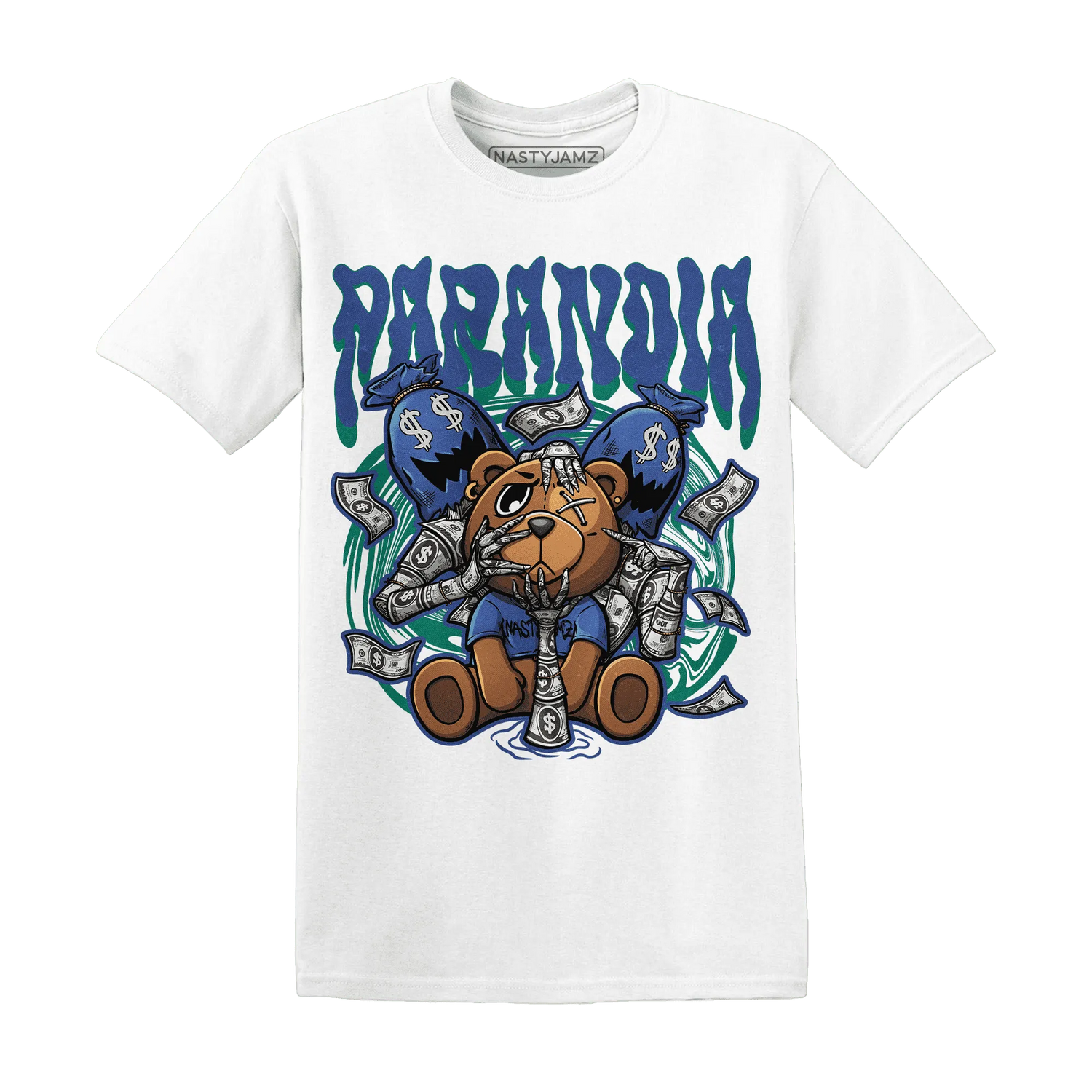 Dunk-Hyper-Royal-Malachite-NastyJamz-T-Shirt-Match-Paranoia-Money-BER