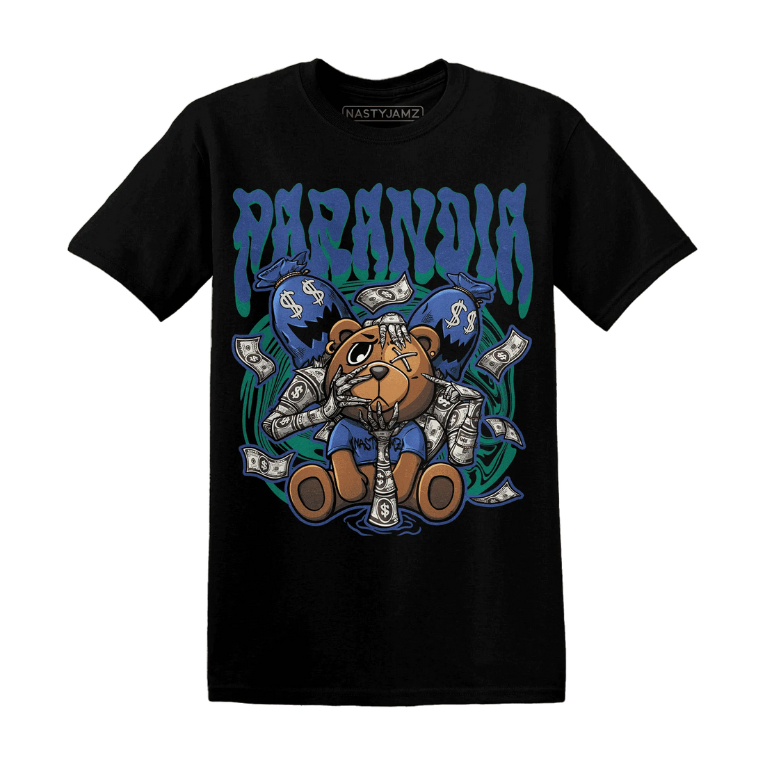 Dunk-Hyper-Royal-Malachite-NastyJamz-T-Shirt-Match-Paranoia-Money-BER