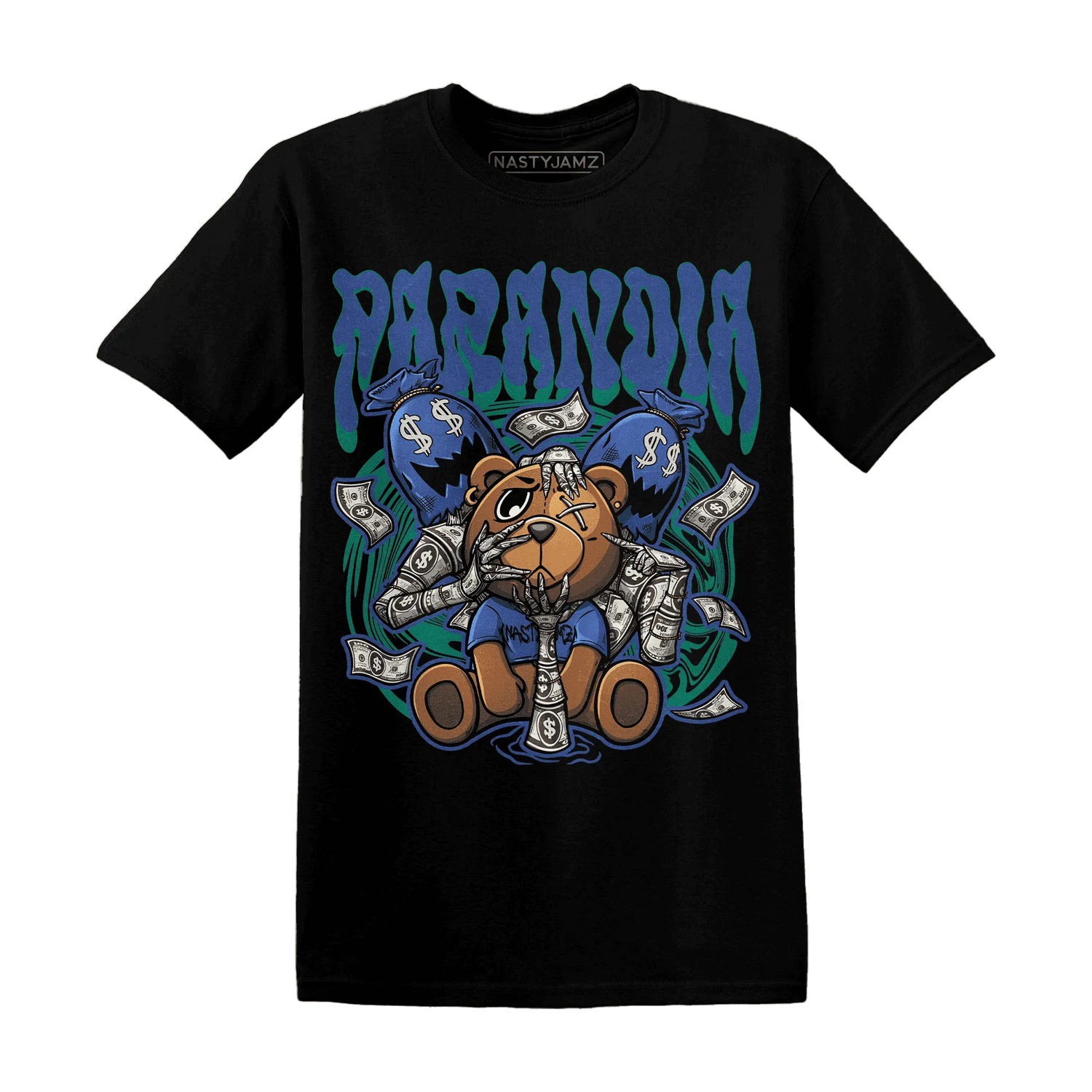 Dunk-Hyper-Royal-Malachite-NastyJamz-T-Shirt-Match-Paranoia-Money-BER