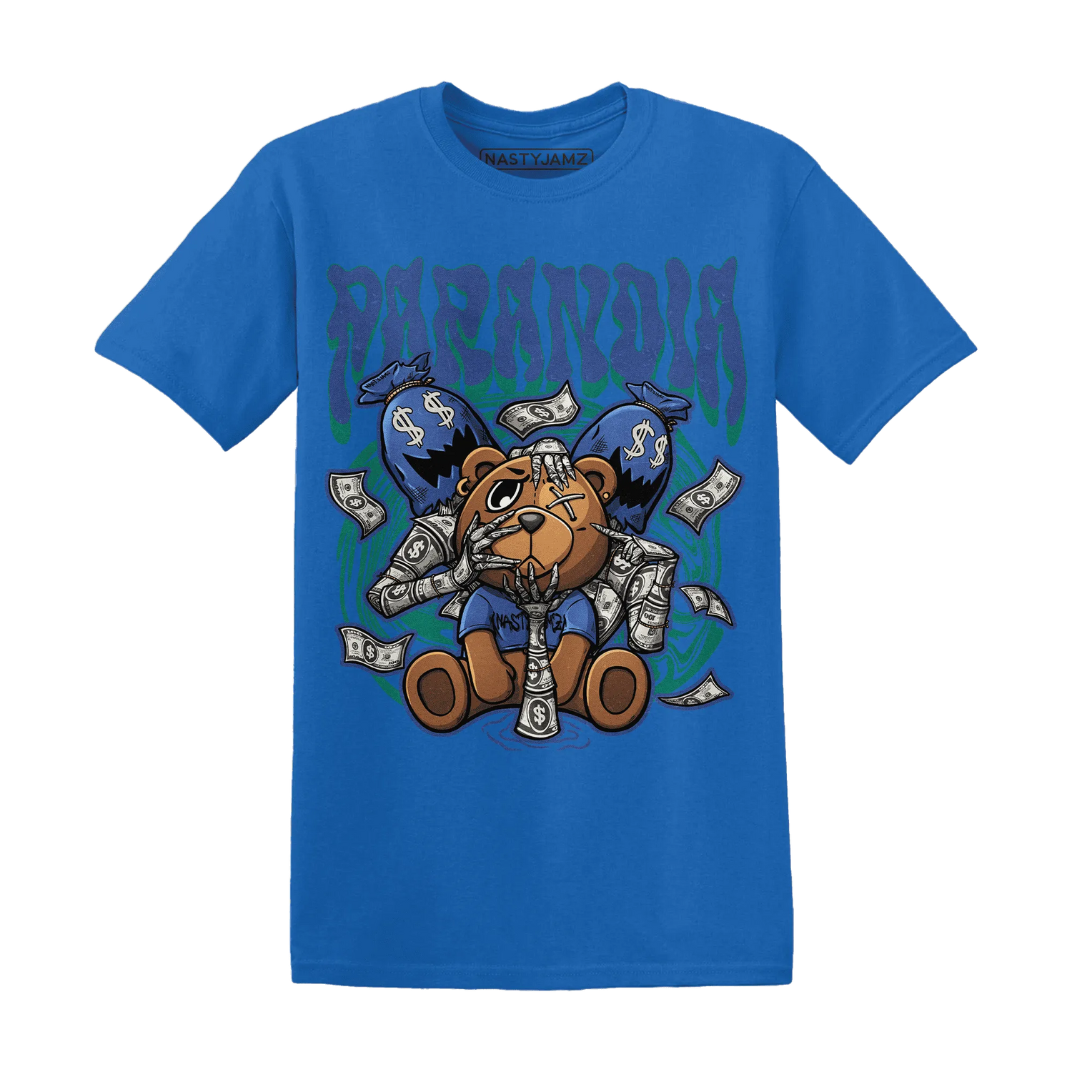 Dunk-Hyper-Royal-Malachite-NastyJamz-T-Shirt-Match-Paranoia-Money-BER