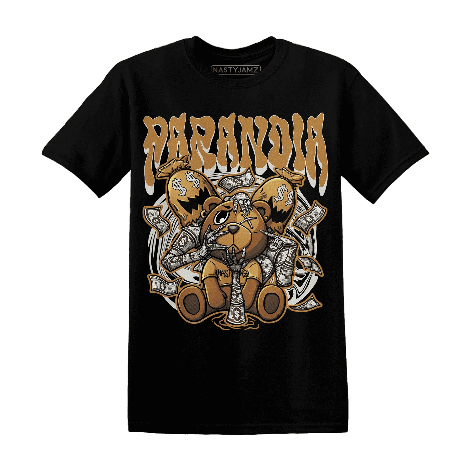 Dunk-Low-Retro-Wheat-Orange-NastyJamz-T-Shirt-Match-Paranoia-Money-BER