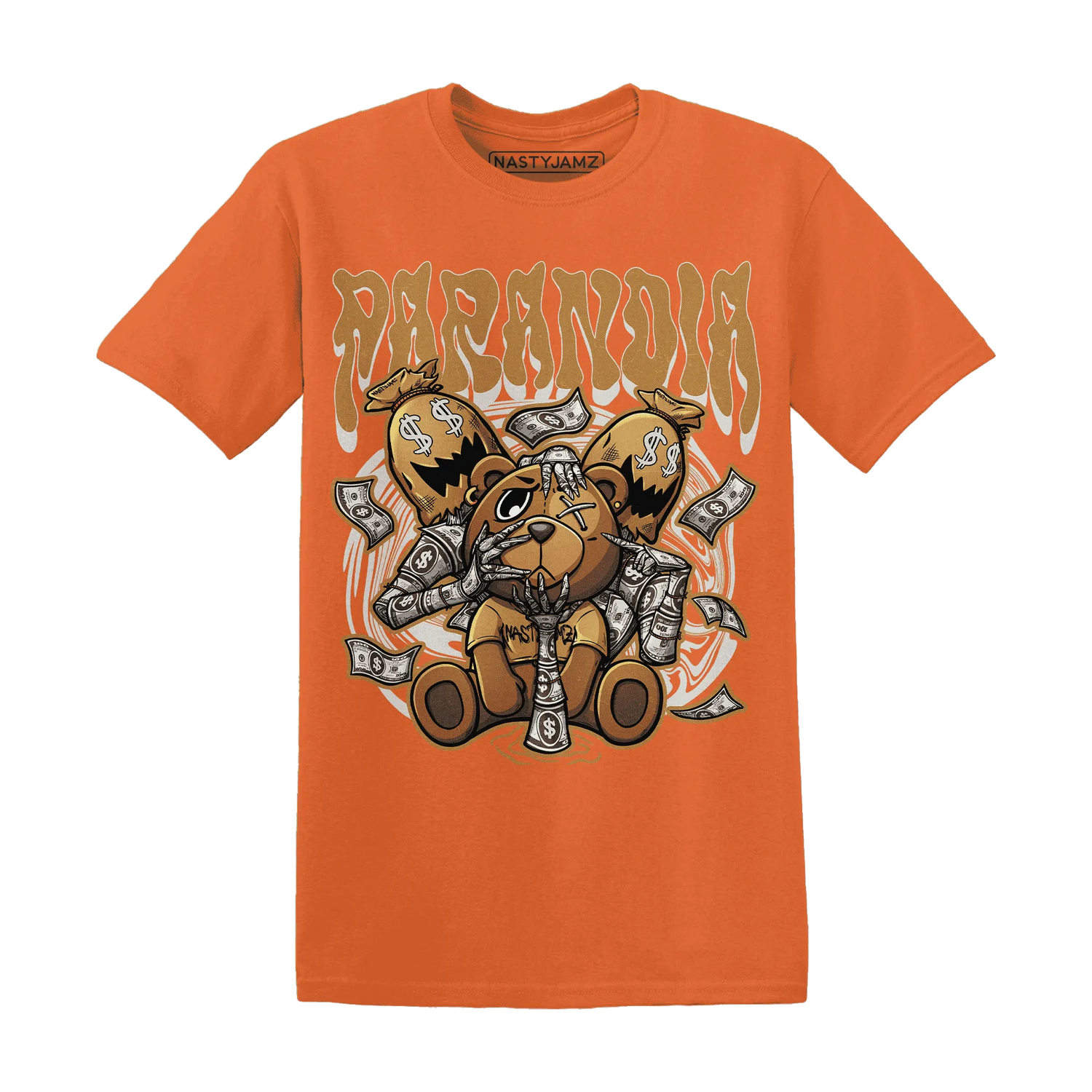 Dunk-Low-Retro-Wheat-Orange-NastyJamz-T-Shirt-Match-Paranoia-Money-BER