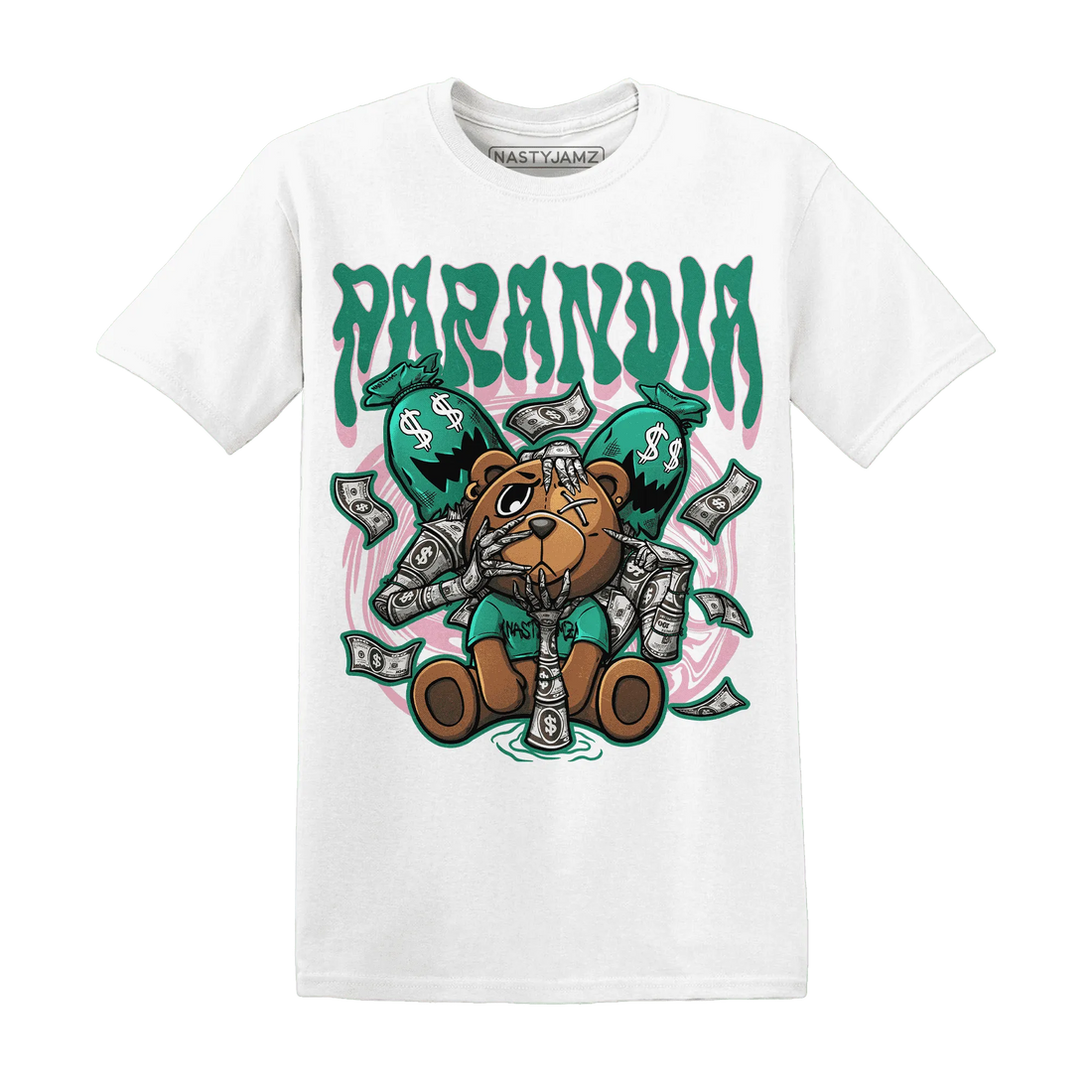 NastyJamz-Dunk-Pink-Malachite-Medium-Soft-Low-Sail-T-Shirt-Match-Paranoia-Money-BER