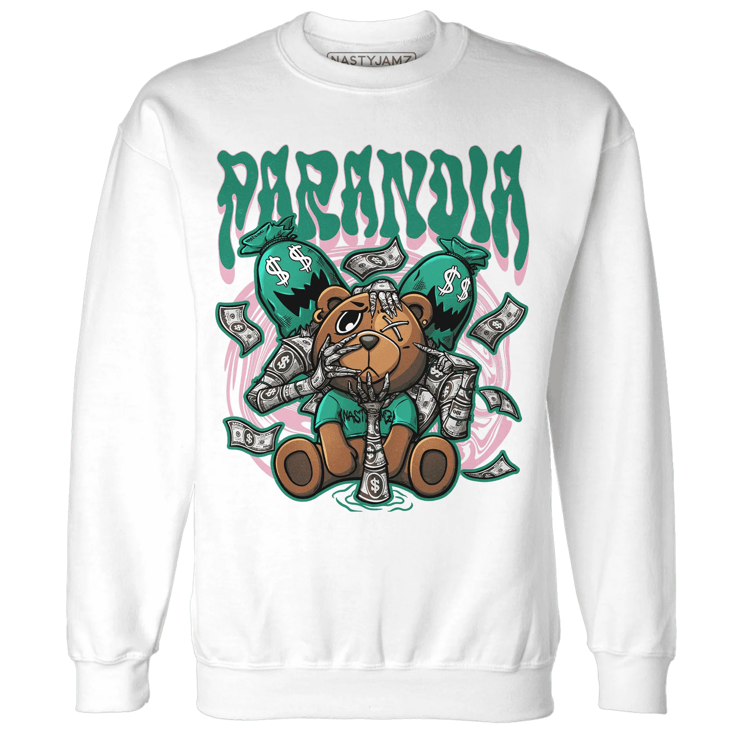 NastyJamz-Dunk-Pink-Malachite-Medium-Soft-Low-Sail-Sweatshirt-Match-Paranoia-Money-BER