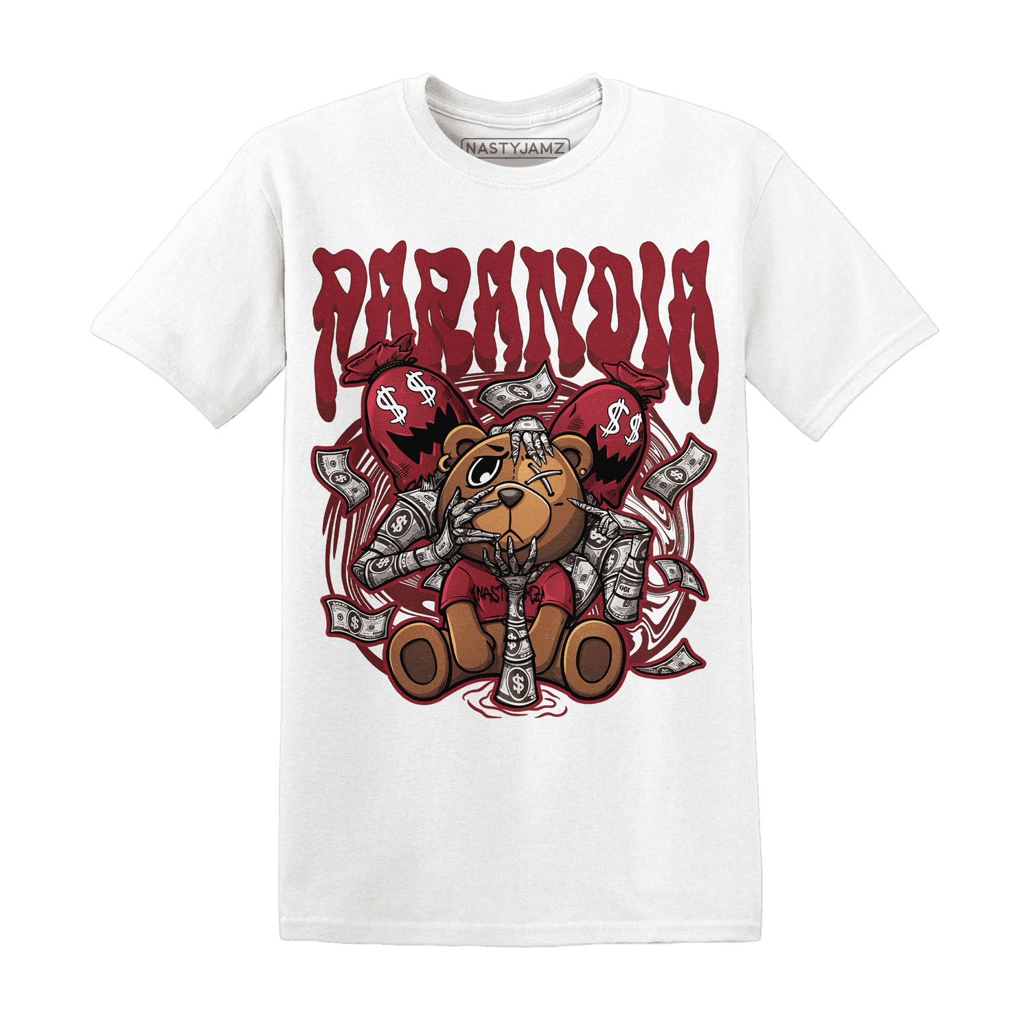 Cherry 12s T Shirt Match Paranoia Money BER - NastyJamz