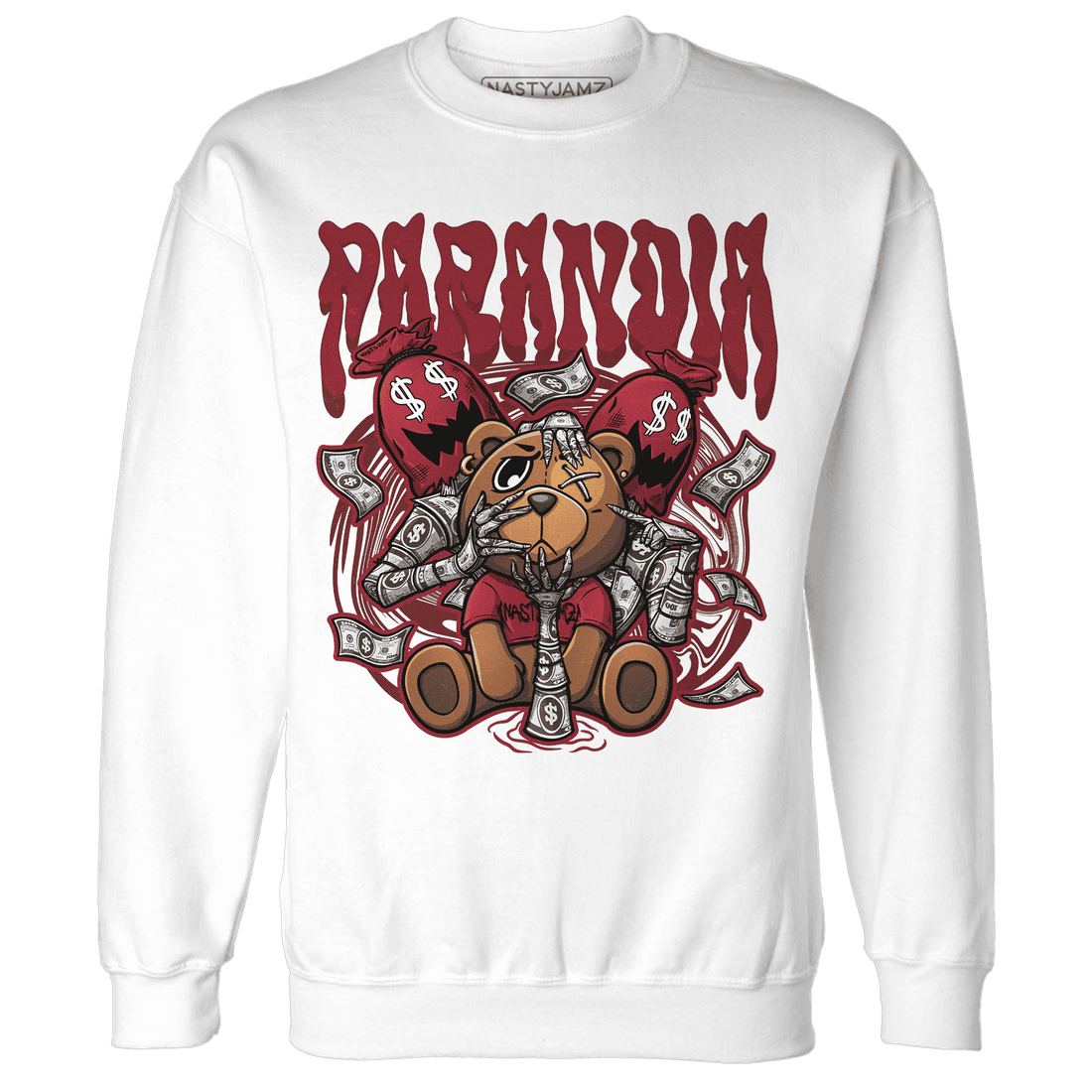 Cherry 12s Sweatshirt Match Paranoia Money BER - NastyJamz