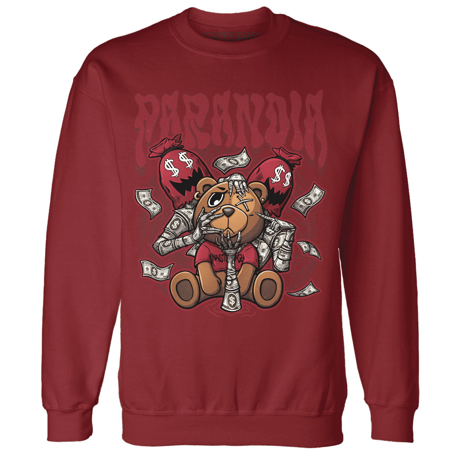 Cherry 12s Sweatshirt Match Paranoia Money BER - NastyJamz