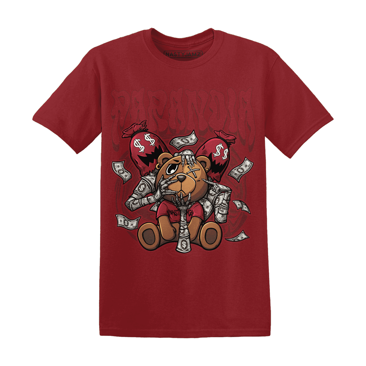 Cherry 12s T Shirt Match Paranoia Money BER - NastyJamz